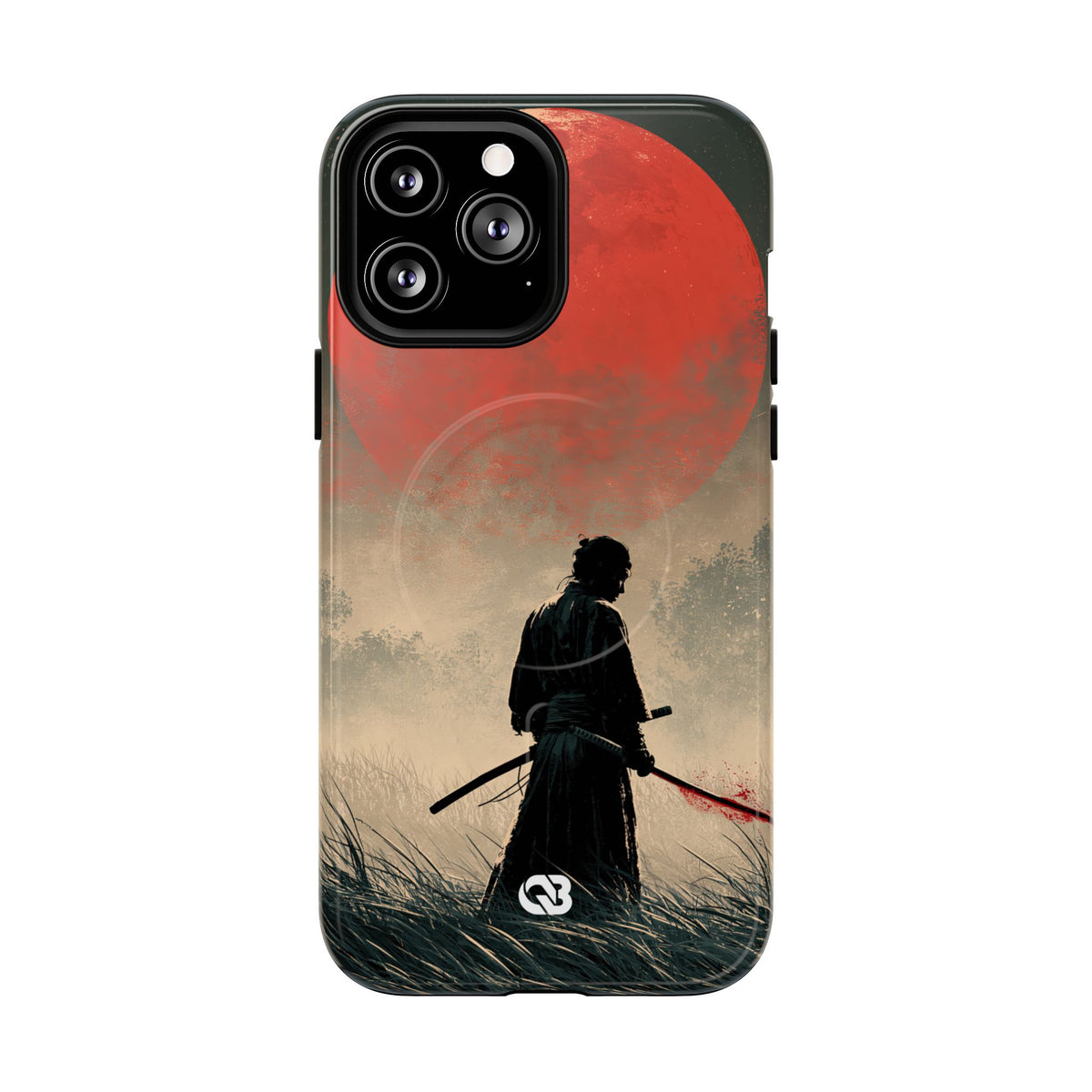 Crimson Moon Ronin · Tough 2.0 Magnetic Phone Case for iPhone · Red