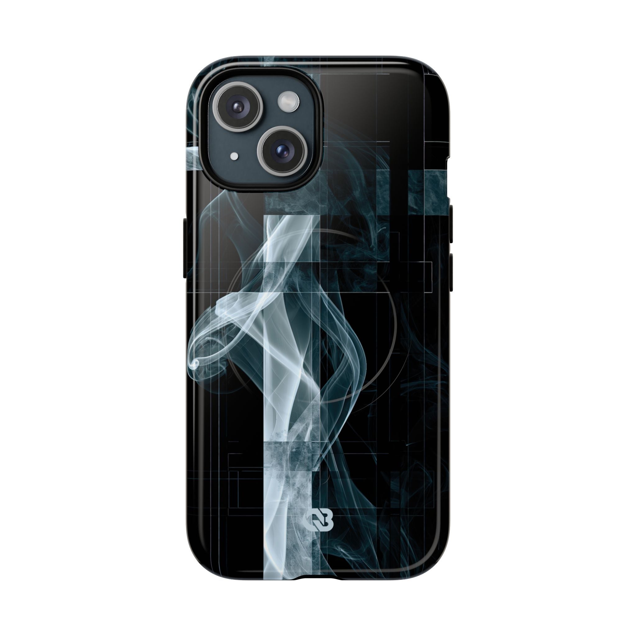Black Tough 2.0 Magsafe Phone Case for iPhone - Arctic Vapor Grid