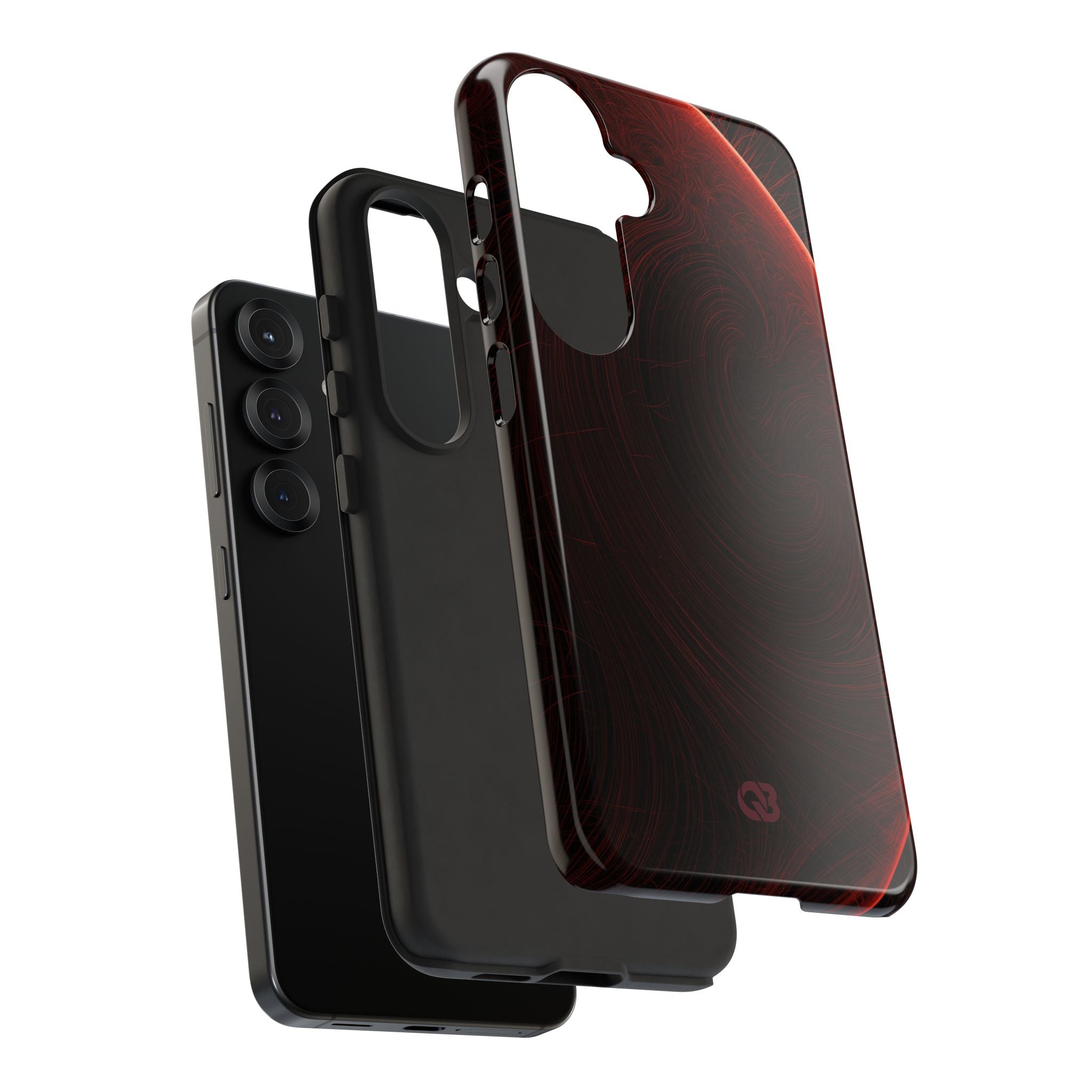Red Tough Phone Case for Samsung - Crimson Flare Flux