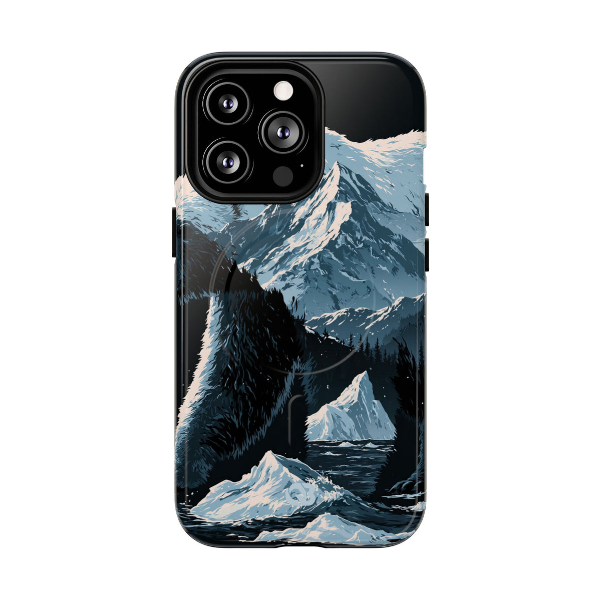 Nordic Arctic Bear · Tough 2.0 Magnetic Phone Case for iPhone · Black