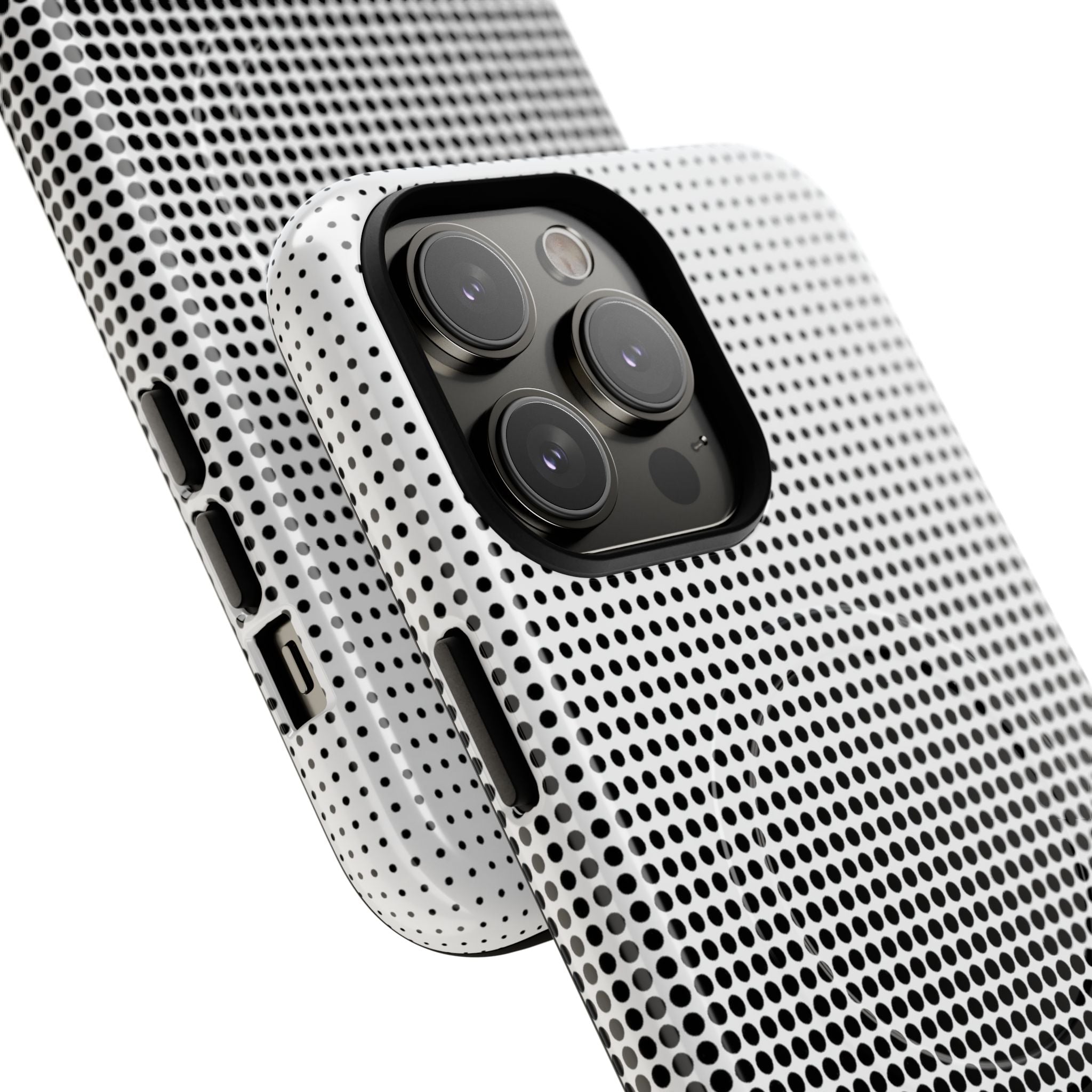 Black Tough 2.0 Magsafe Phone Case for iPhone - Obsidian Halftone Flux