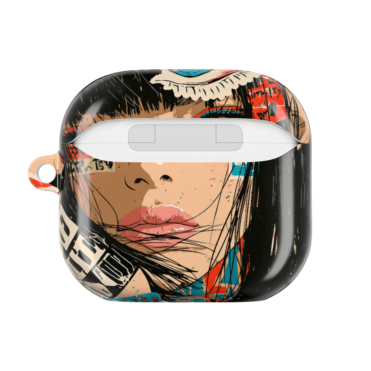 Shibuya Street Collage · Hard Case for AirPods & AirPods Pro · Red