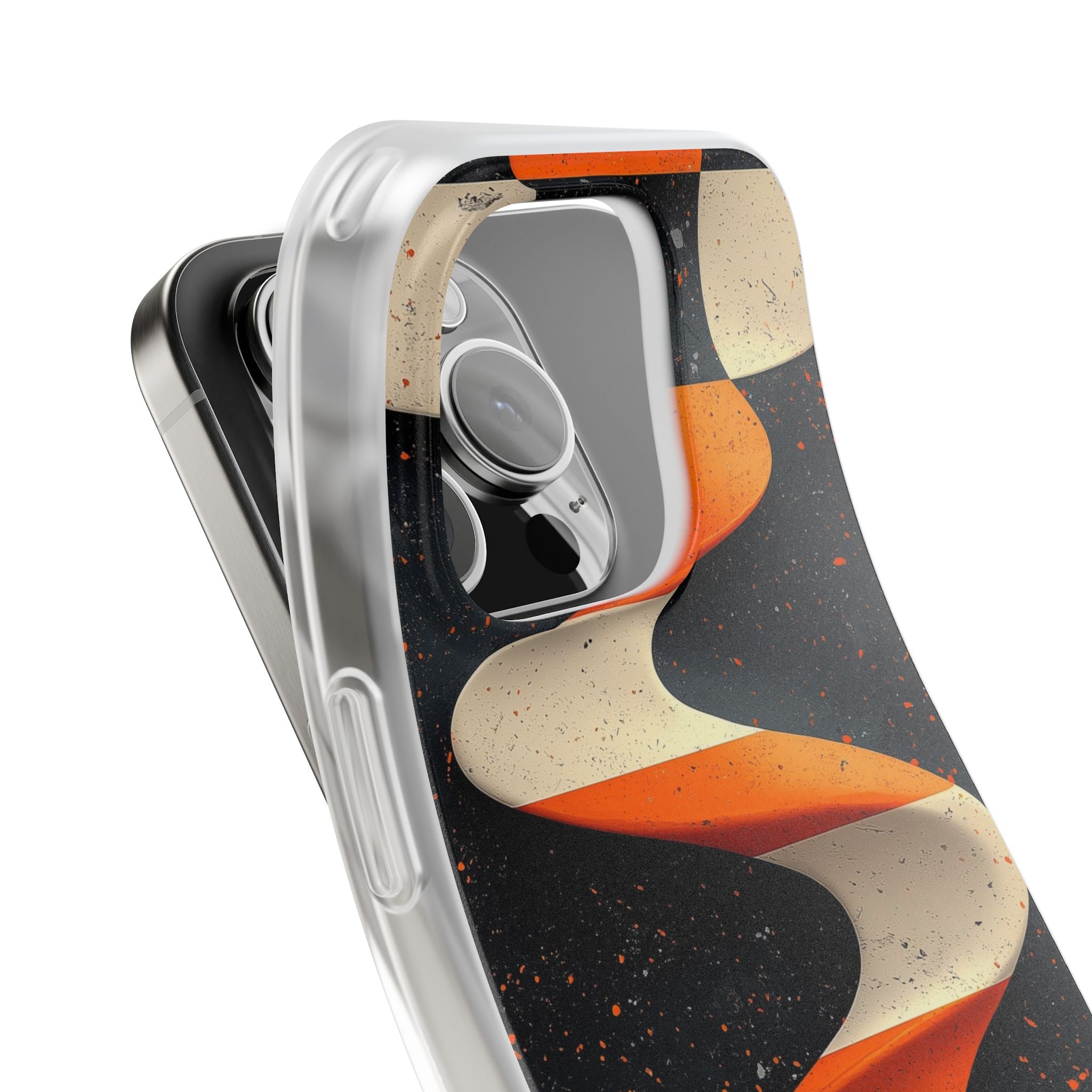 Orange Grit Twist · Coque de téléphone Soft pour iPhone