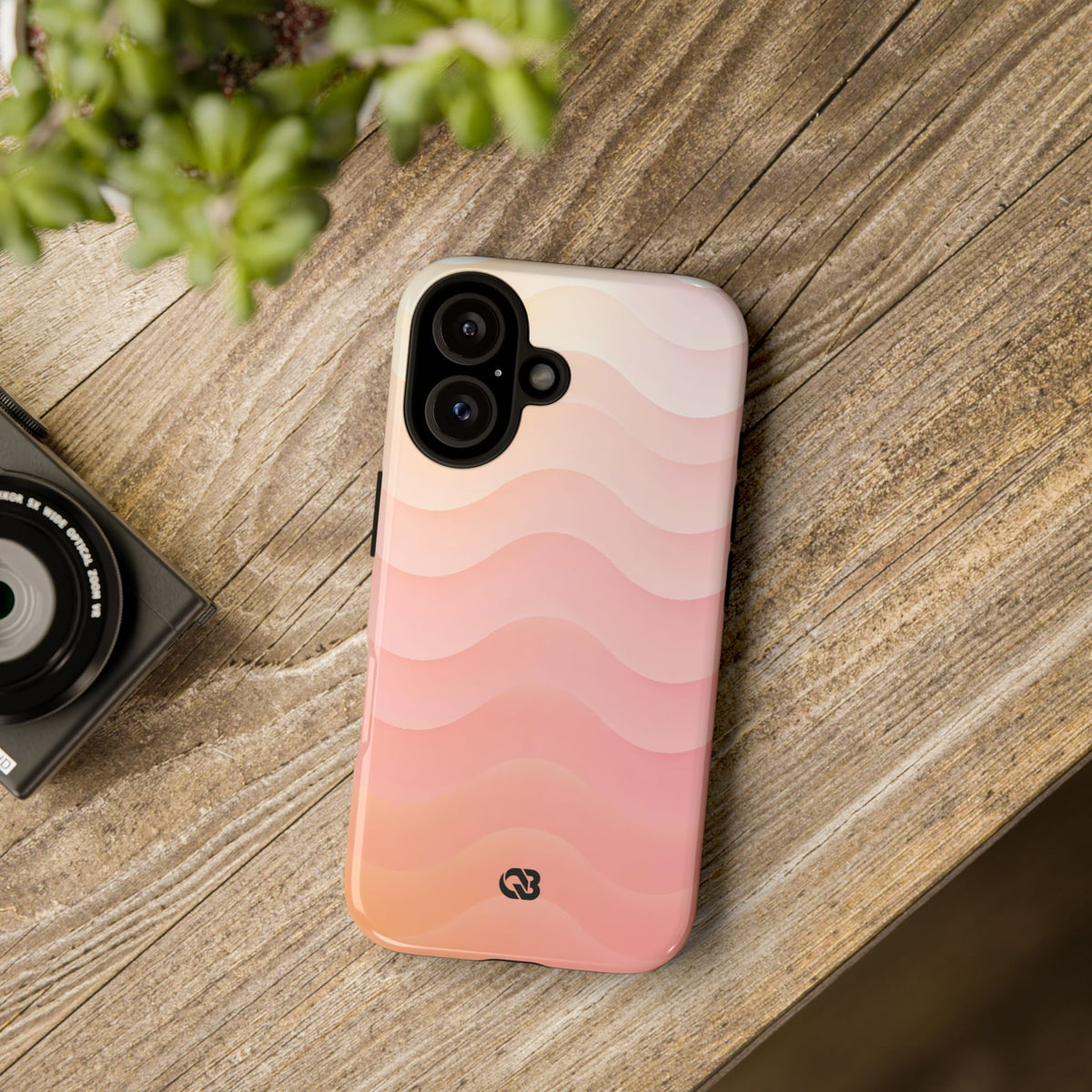 Blush Horizon Waves · Tough Phone Case for iPhone · Pink