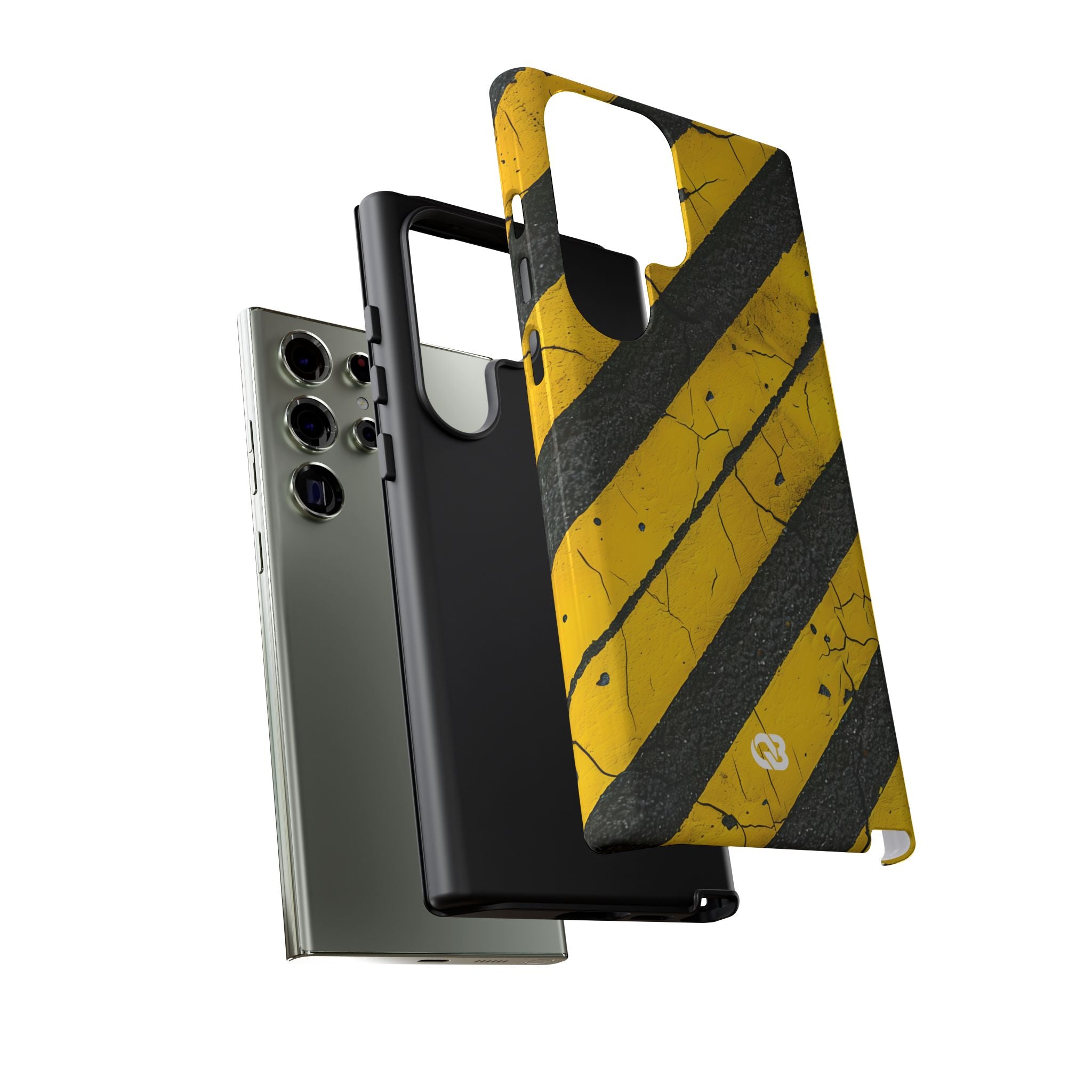 Cracked Hazard Stripes · Tough Handyhülle für Samsung