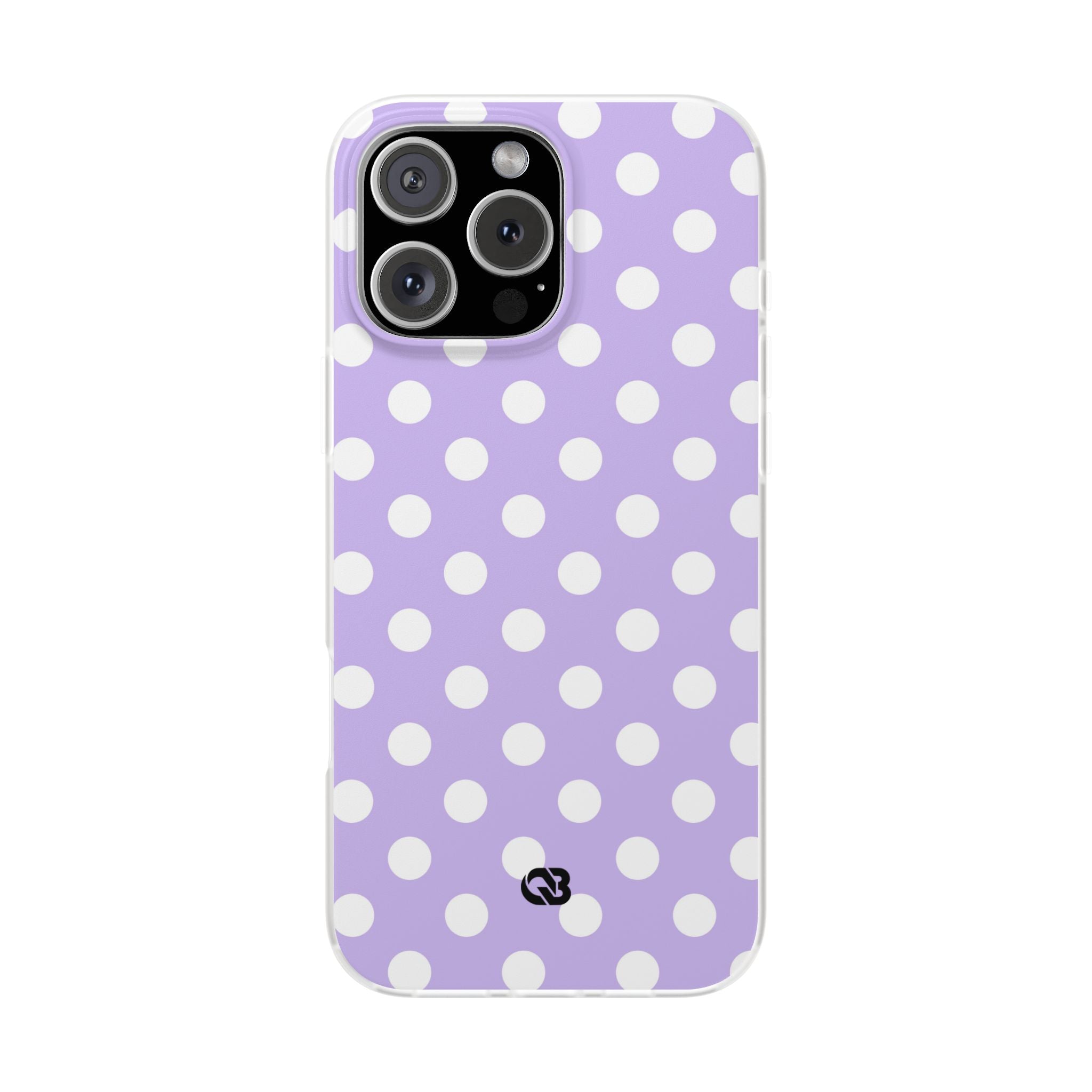Lavender Polka Grid · Soft Phone Case for iPhone