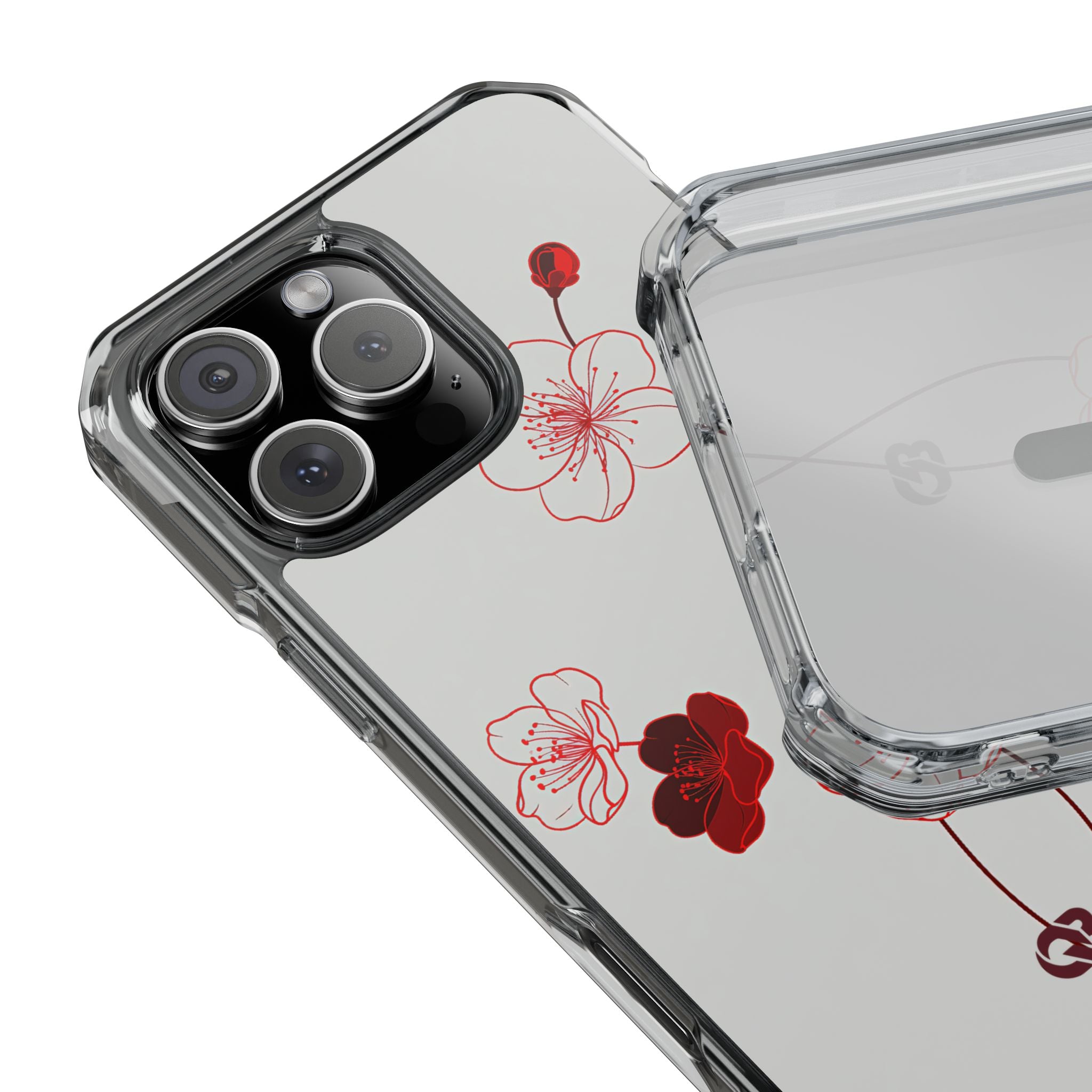 Red Impact MagSafe Phone Case for iPhone - Kyoto Ember Bloom