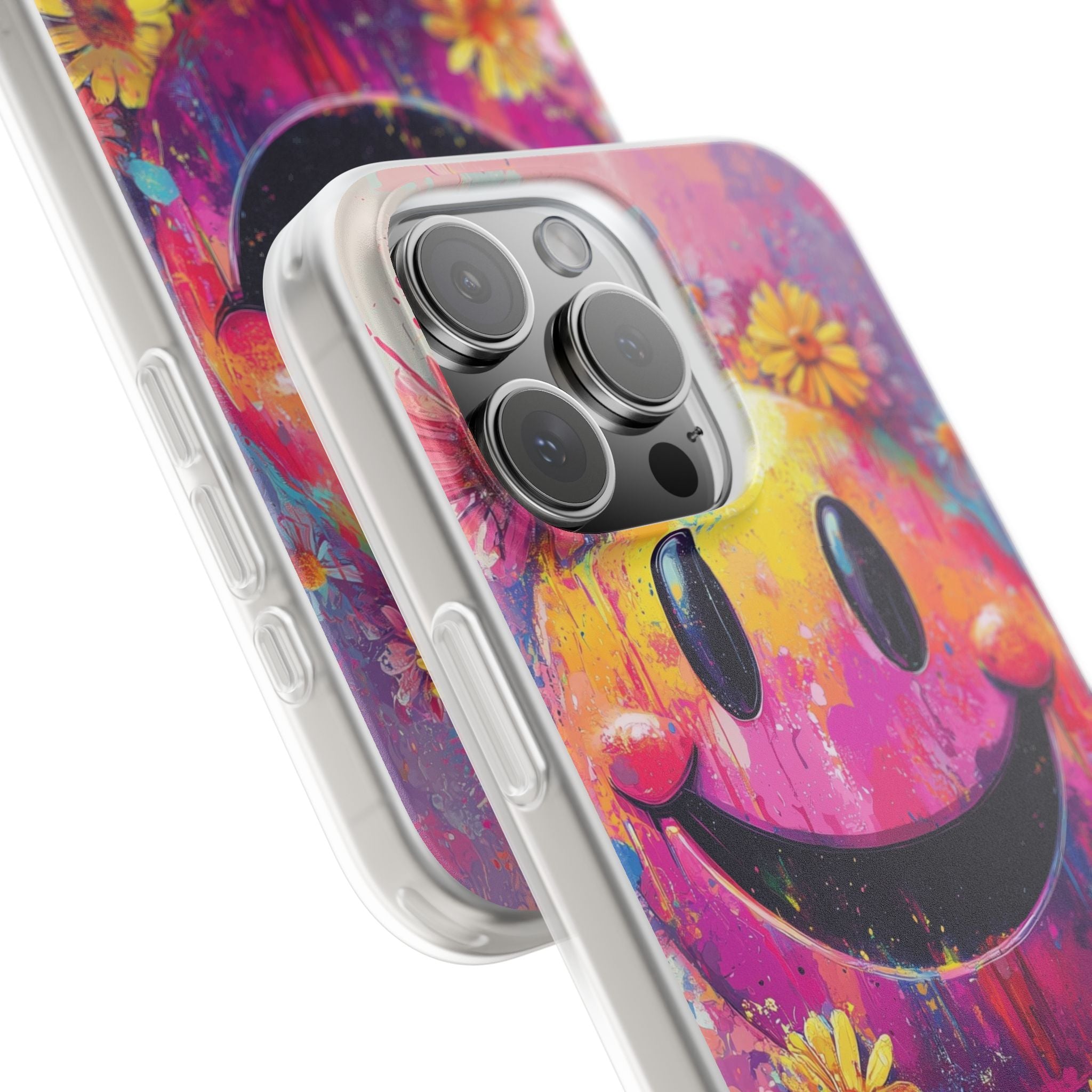 Vivid Grin Graffiti · Soft Phone Case for iPhone