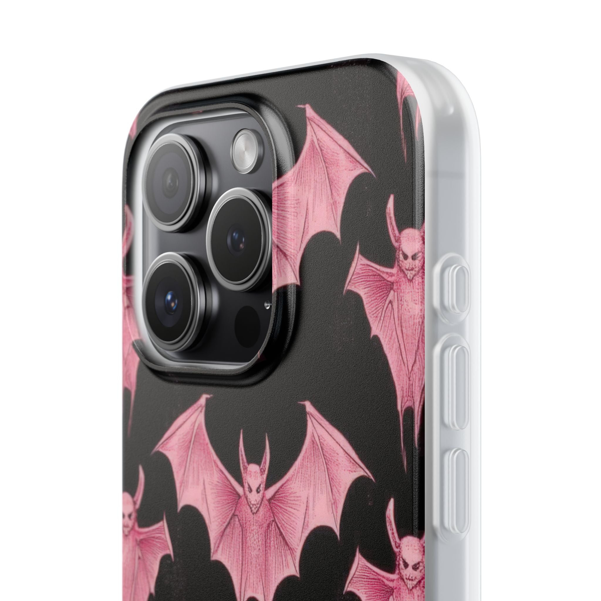 Pink Batwave iPhone 15 Pro Case - Soft