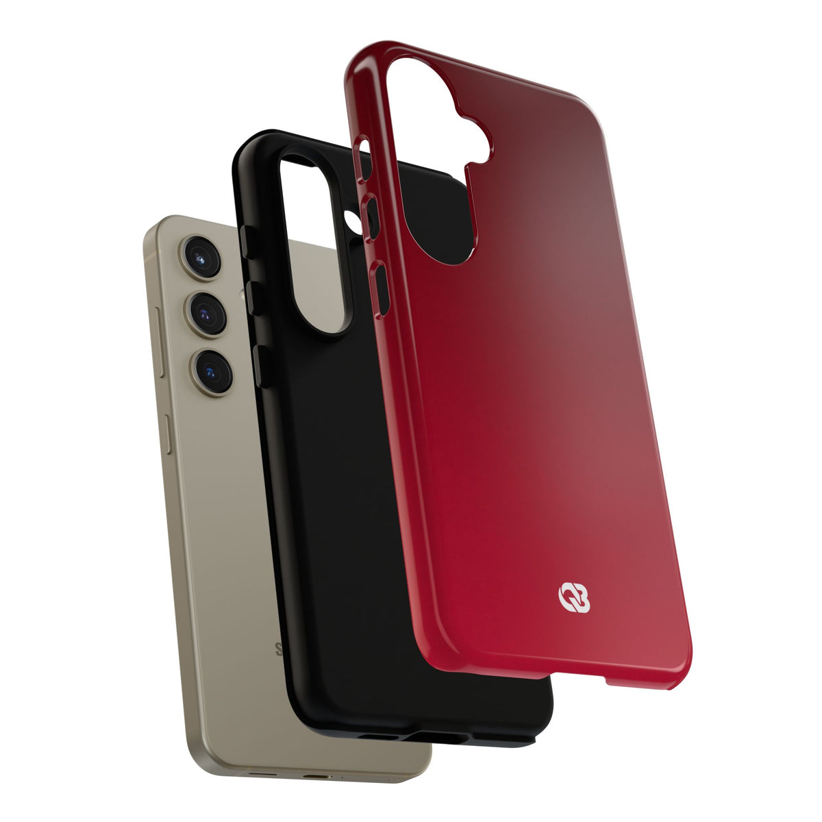 Red Tough Phone Case for Samsung - Crimson Velvet Fade