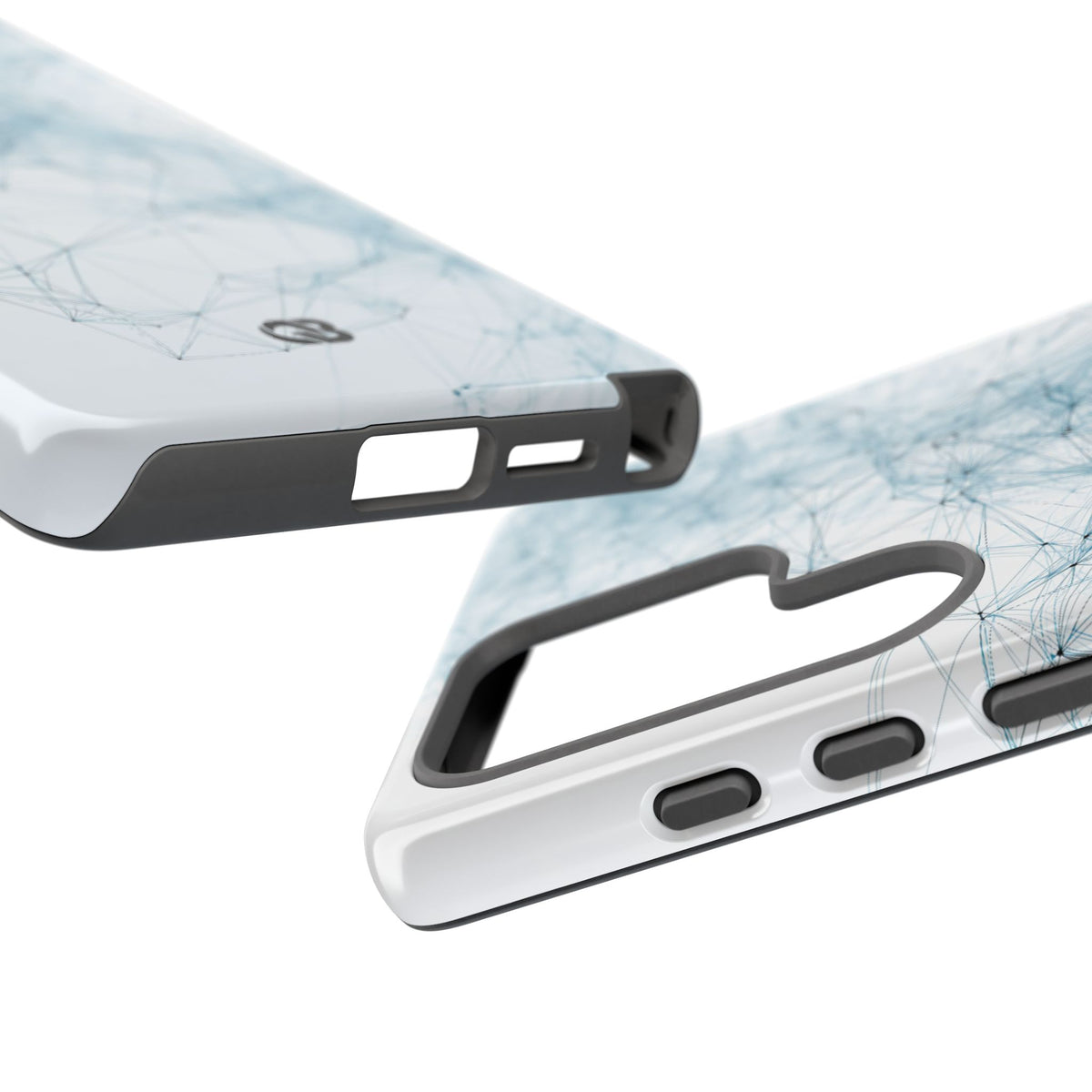 Blue Tough Phone Case for Samsung - Glacial Neural Web