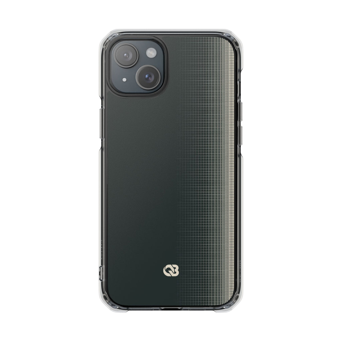 Grey Impact MagSafe Phone Case for iPhone - Charcoal Tech Grid