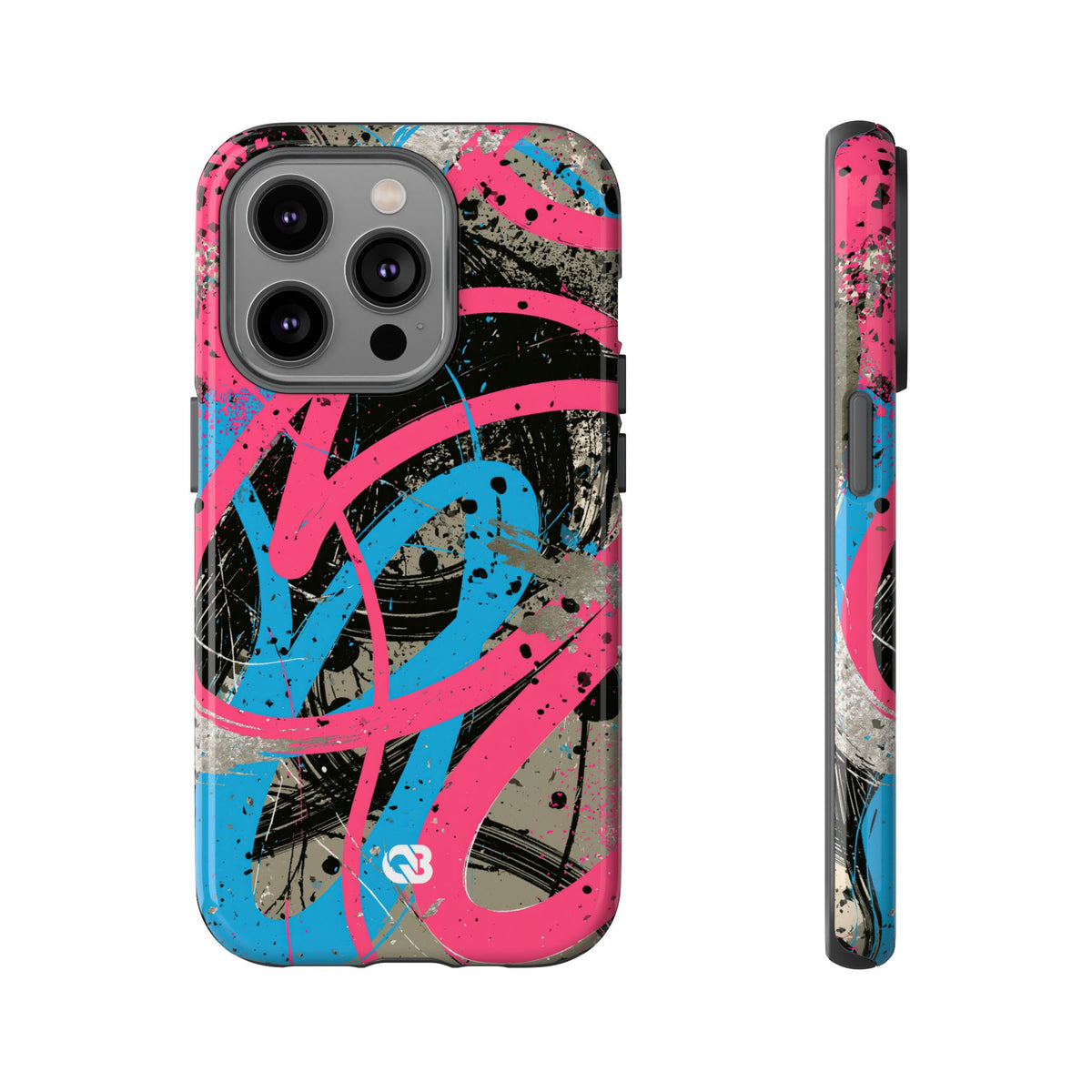 Cyber Splatter Flow · Tough Phone Case for iPhone · Pink