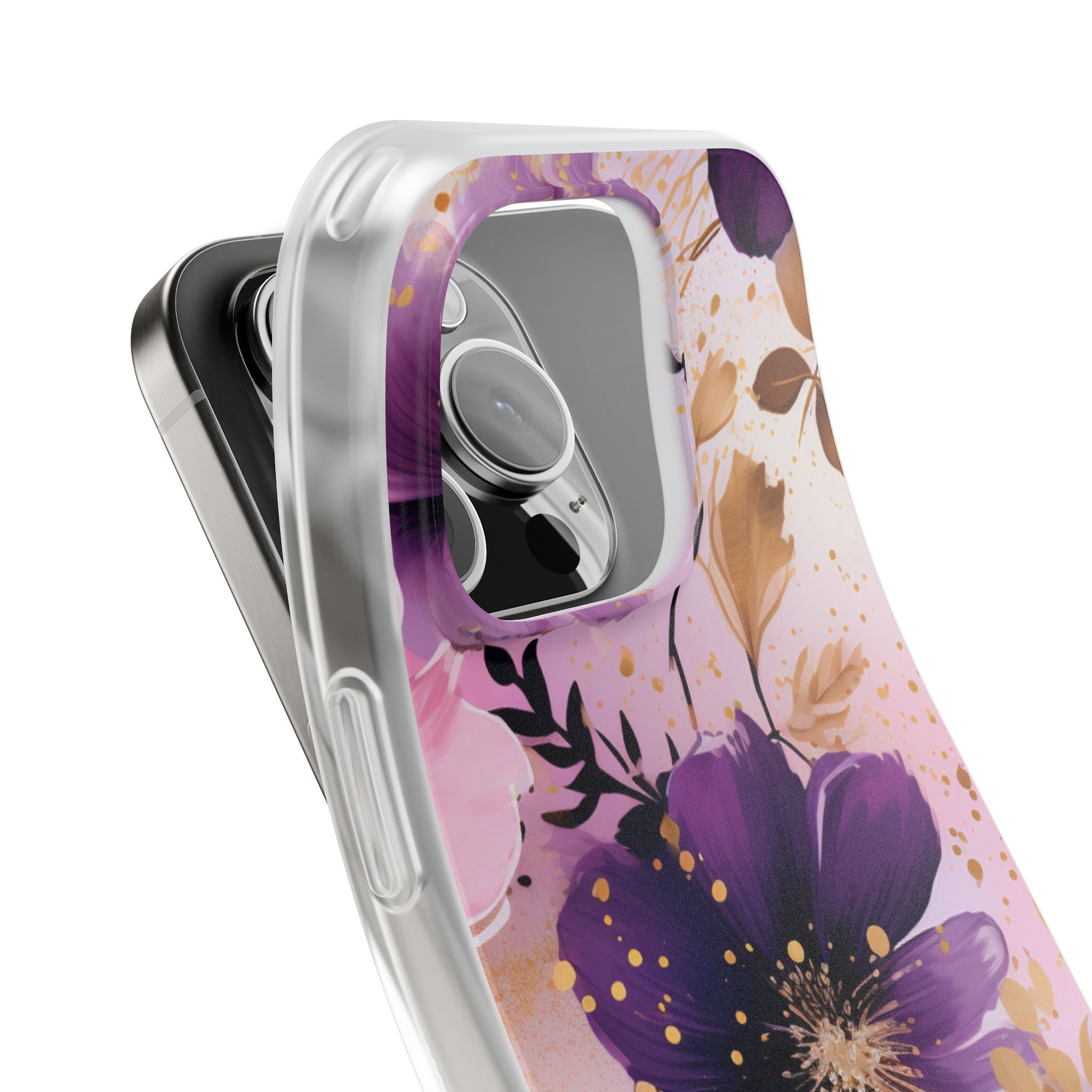 Gilded Violet Bloom · Soft Handyhülle für iPhone