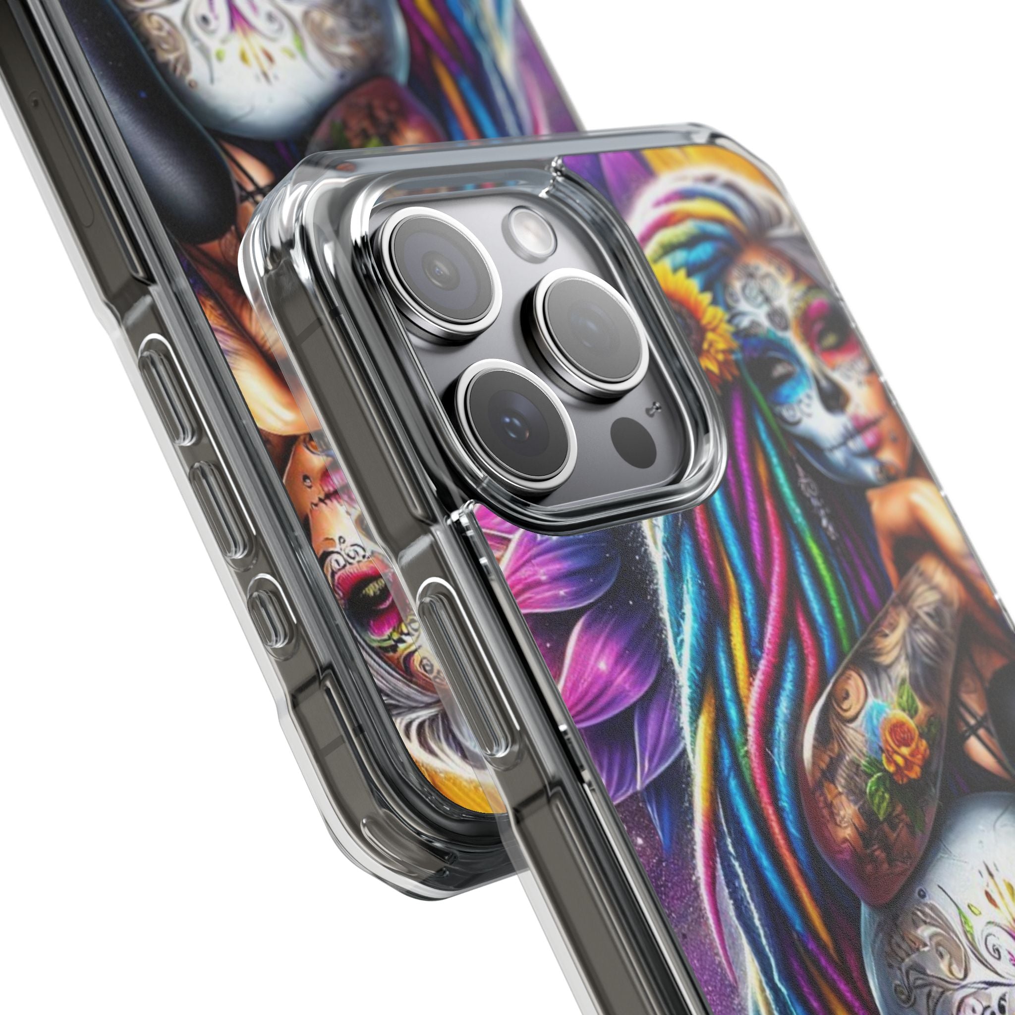 Sonnenblumen-Schädel Glow iPhone 15 Pro Max Case - Impact