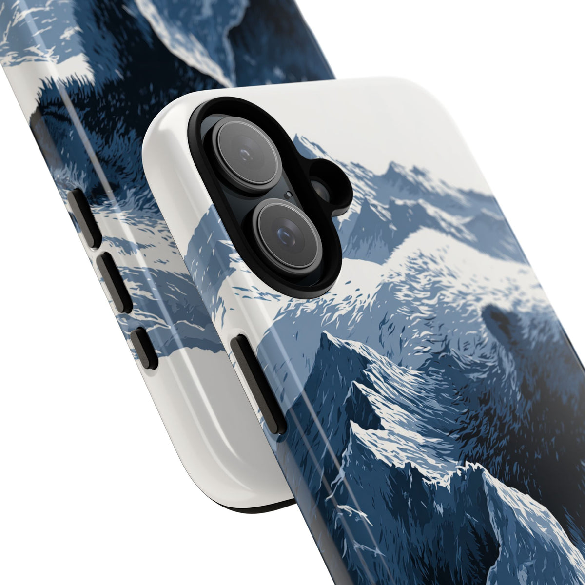 Fjord Summit Bear · Tough Phone Case for iPhone · Blue