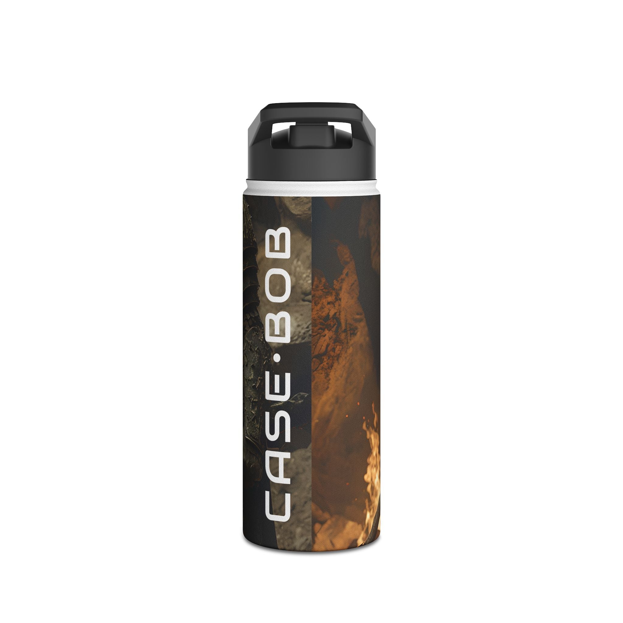 Horned Warrior Flame - Stainless Steel Water Bottle