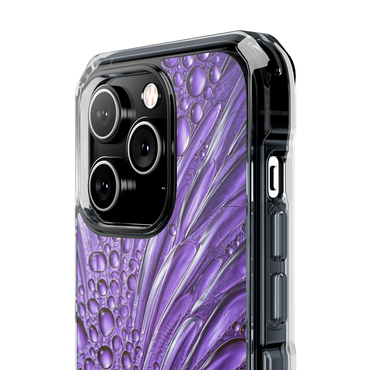 Violet Liquid Gel · Clear Impact Magnetic Phone Case for iPhone · Purple