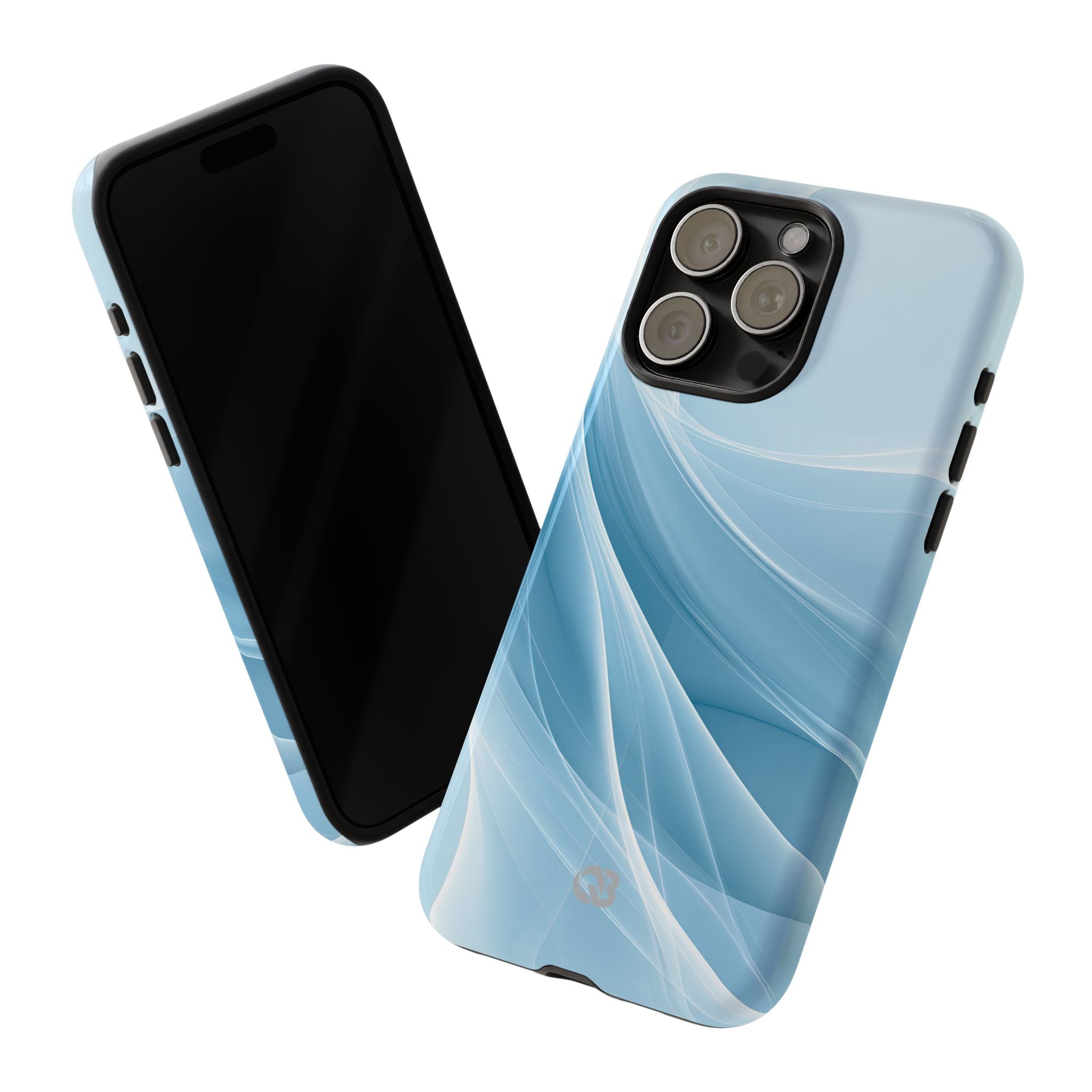 Blue Tough Phone Case for iPhone - Arctic Silk Drift