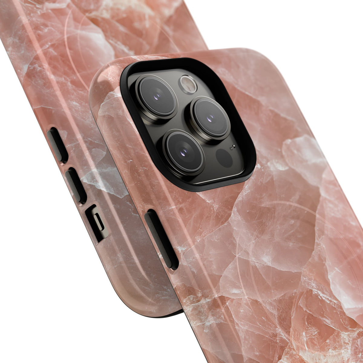 Rose Quartz Facet · Tough 2.0 Magnetic Phone Case for iPhone · Pink