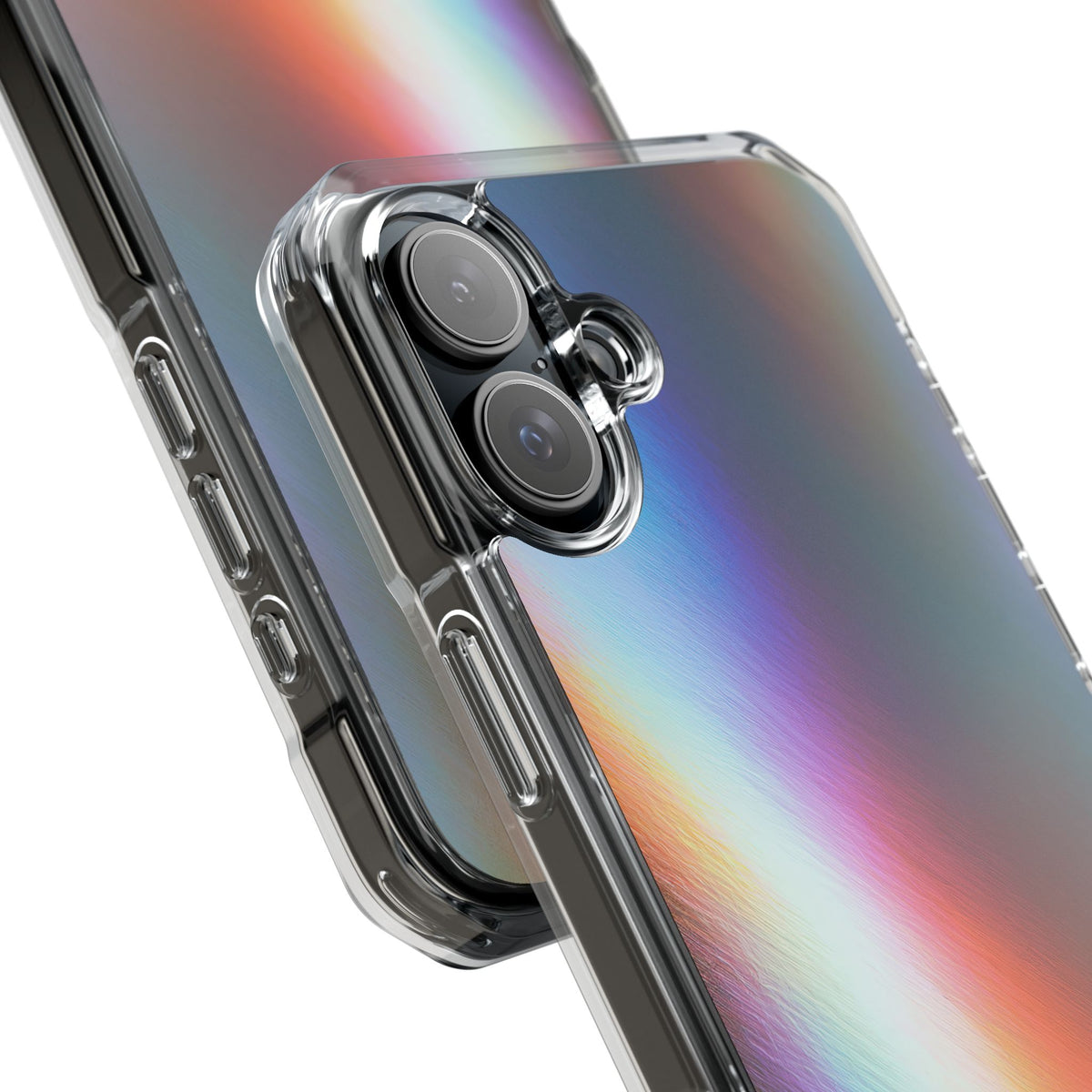 Prismatic Ray · Clear Impact Magnetic Phone Case for iPhone · Blue