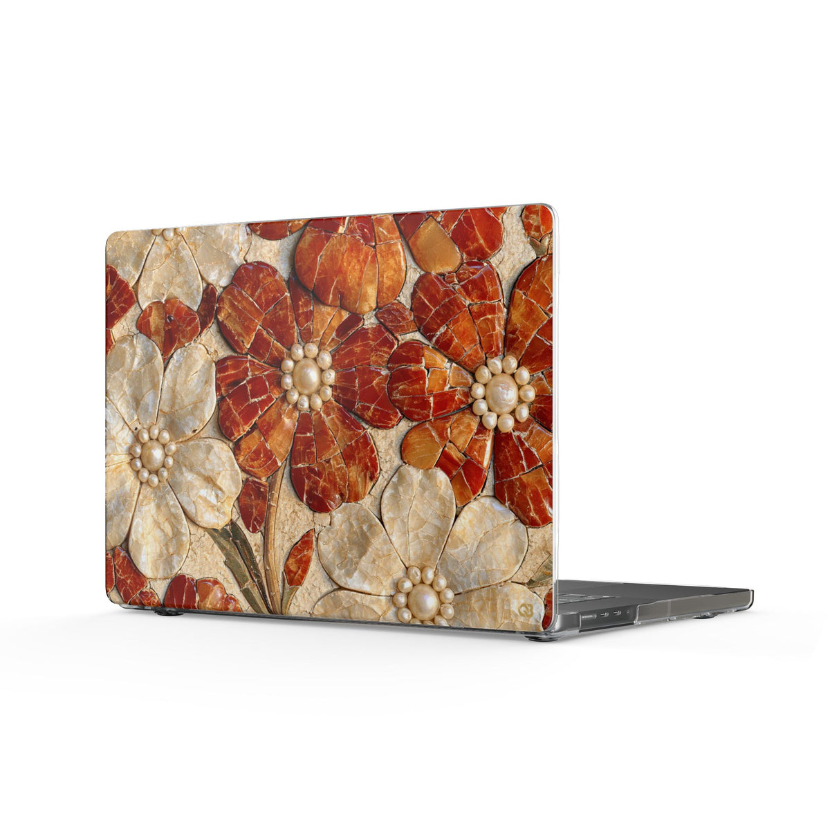 Carnelian Pearl Bloom · Clear Hard Case for MacBook · Orange