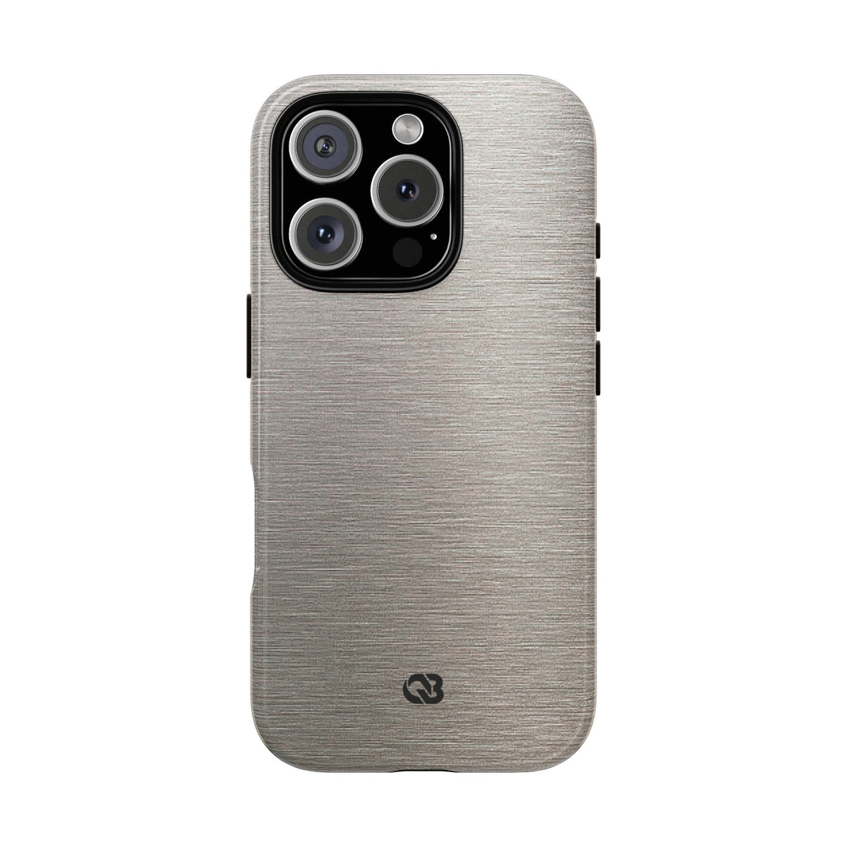 Brushed Silver Alloy · Tough Phone Case for iPhone · Silver