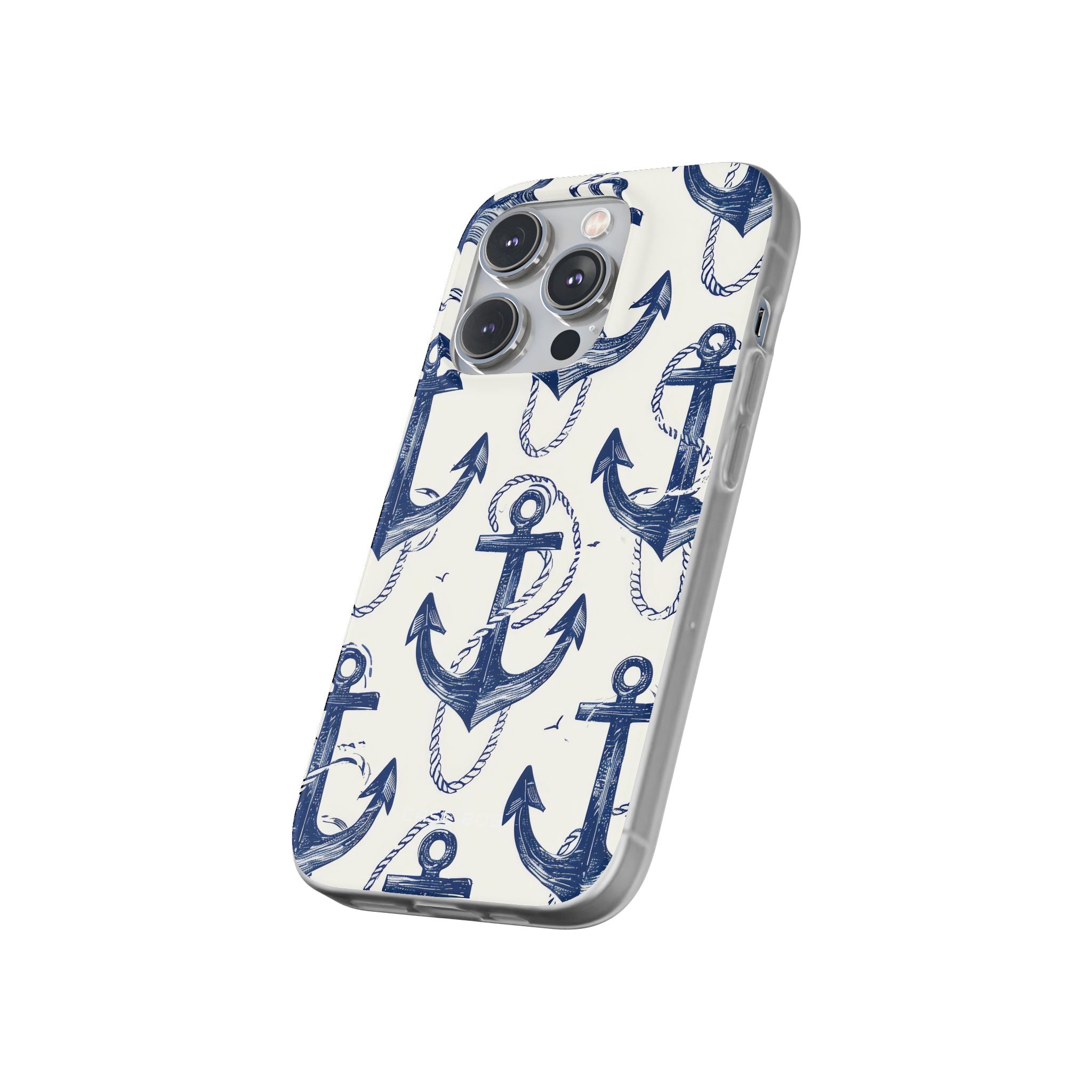 Navy Anchor Loop iPhone 14 Pro Case - Soft