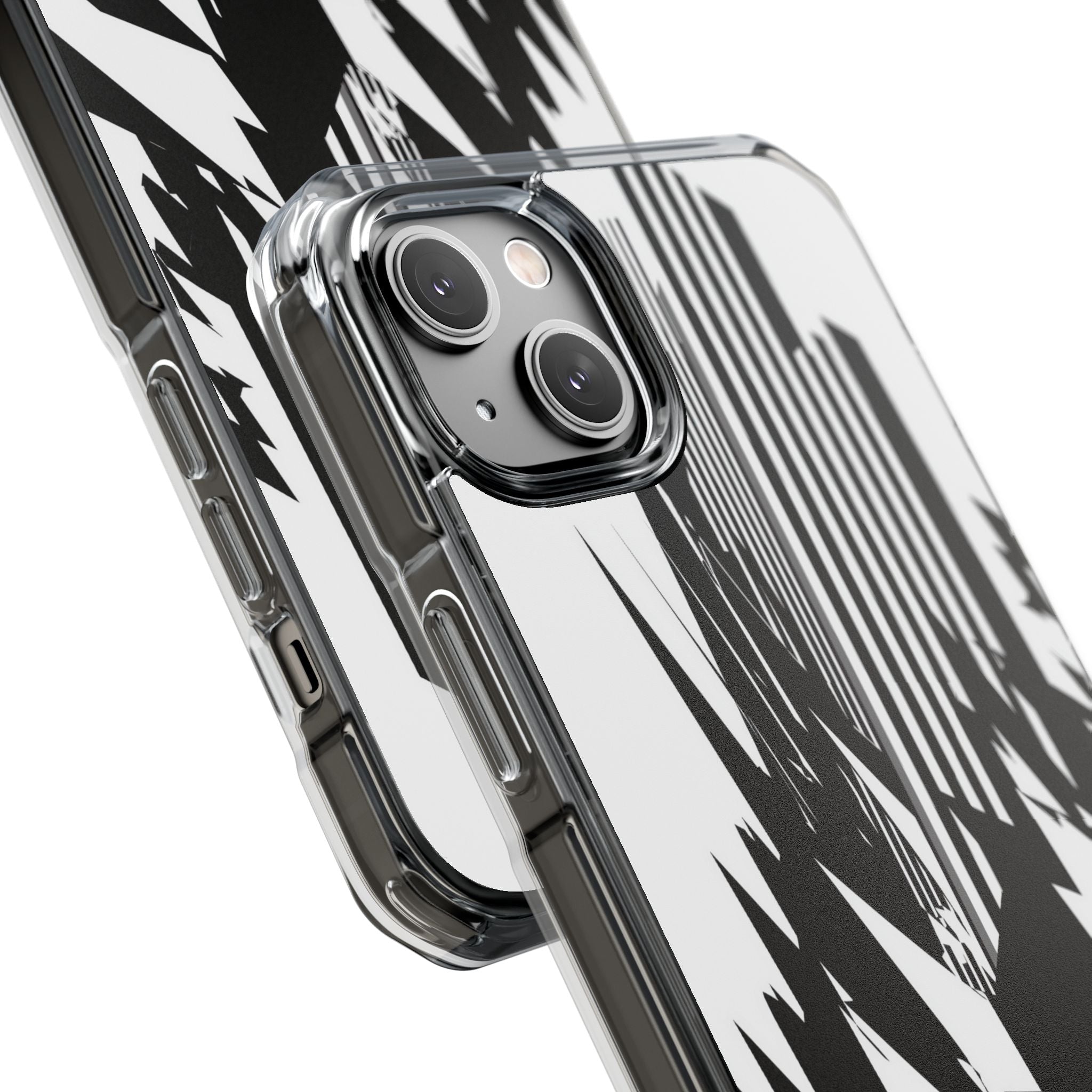 White Impact MagSafe Phone Case for iPhone - Shattered Vector Spire