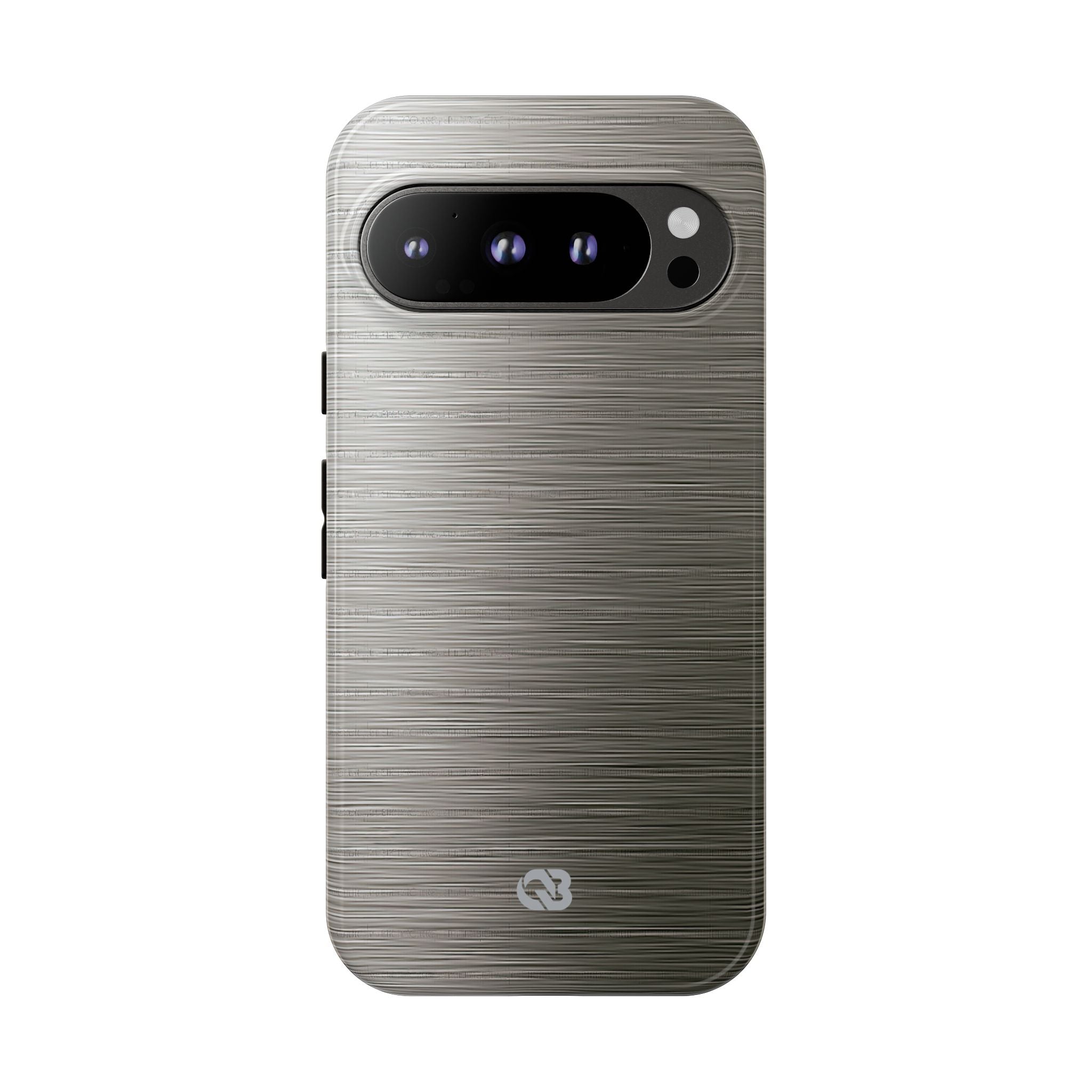 Grey Tough Phone Case for Google Pixel - Brushed Industrial Steel