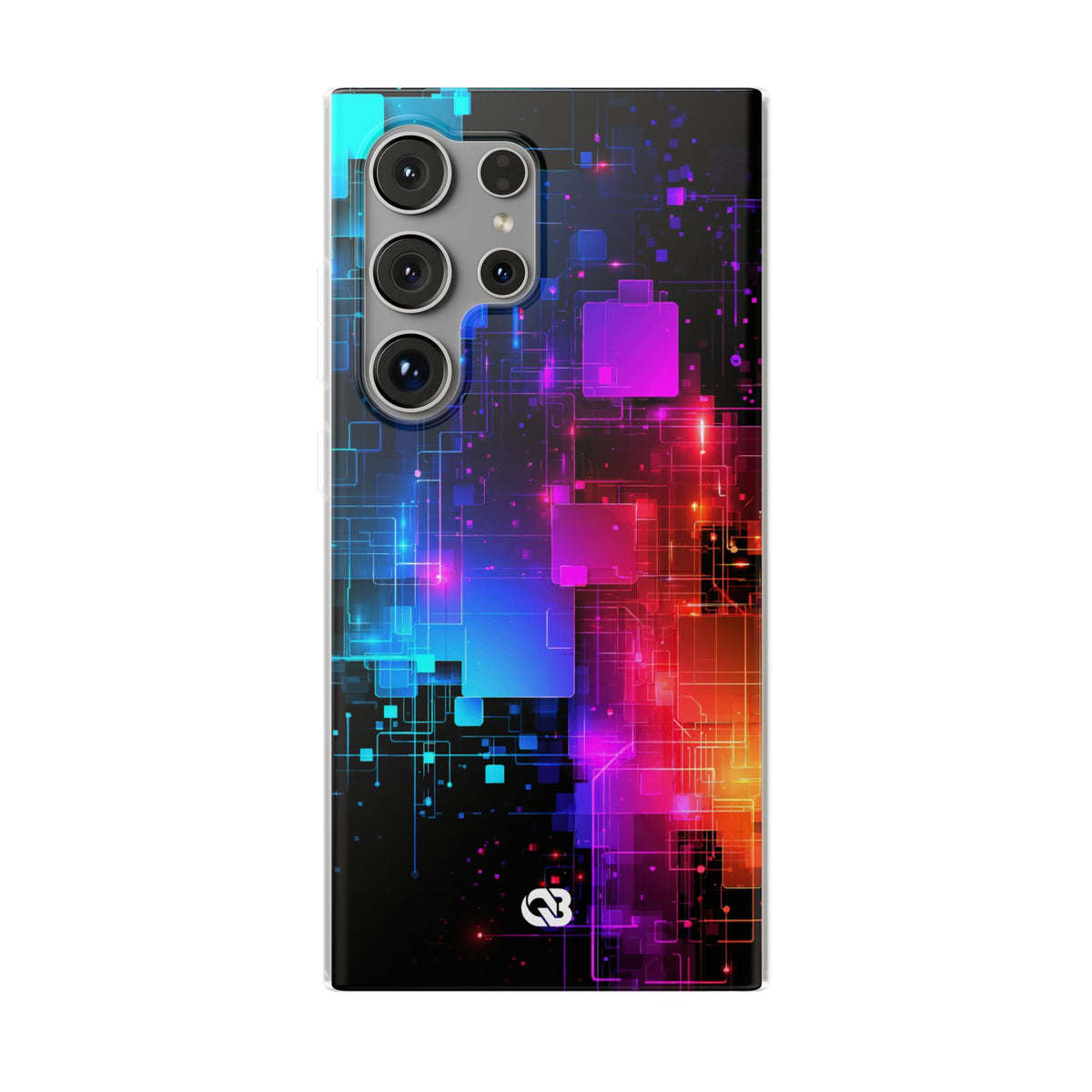 Spectral Circuit Grid · Lite Phone Case for Samsung · Black