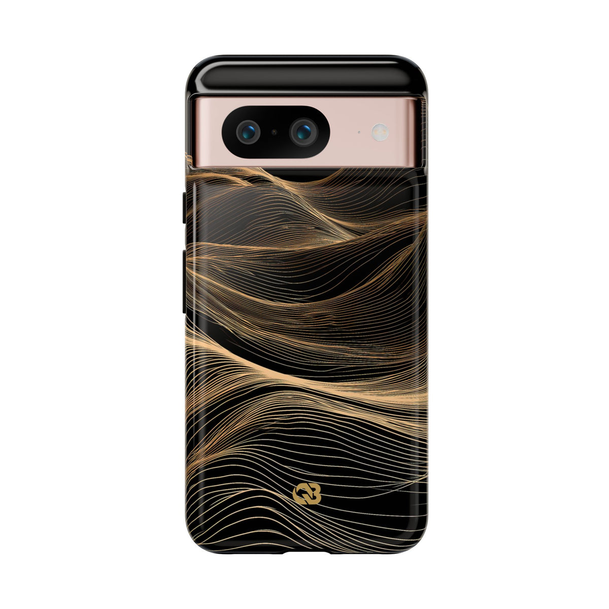 Black Tough Phone Case for Google Pixel - Copper Topo Ridge