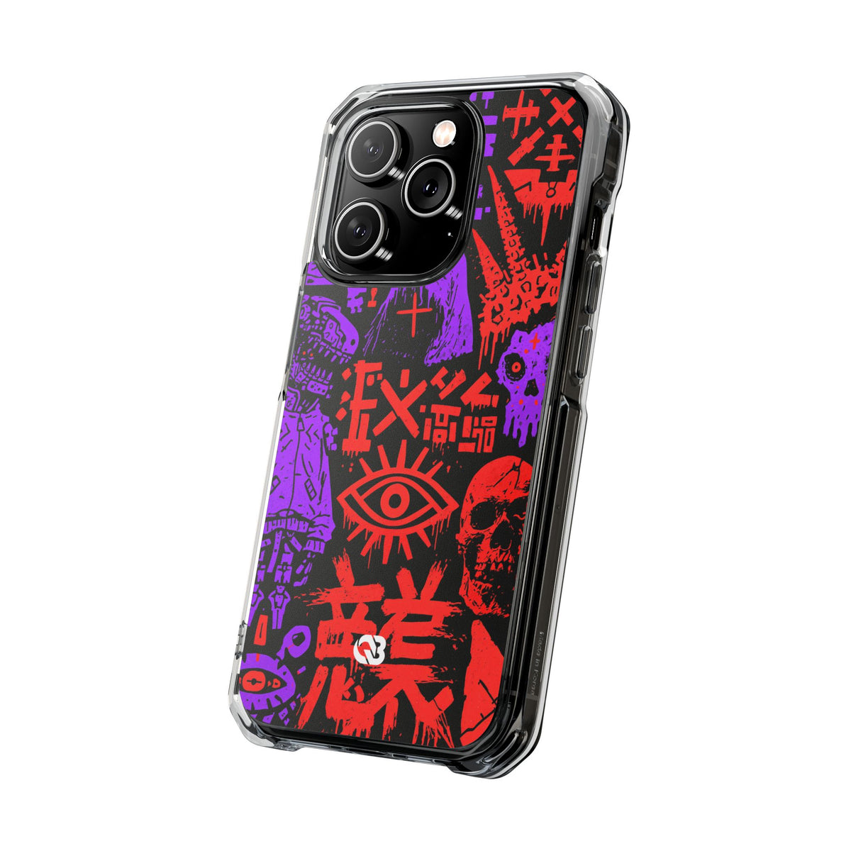 Underground Cyber Glyphs · Clear Impact Magnetic Phone Case for iPhone · Black
