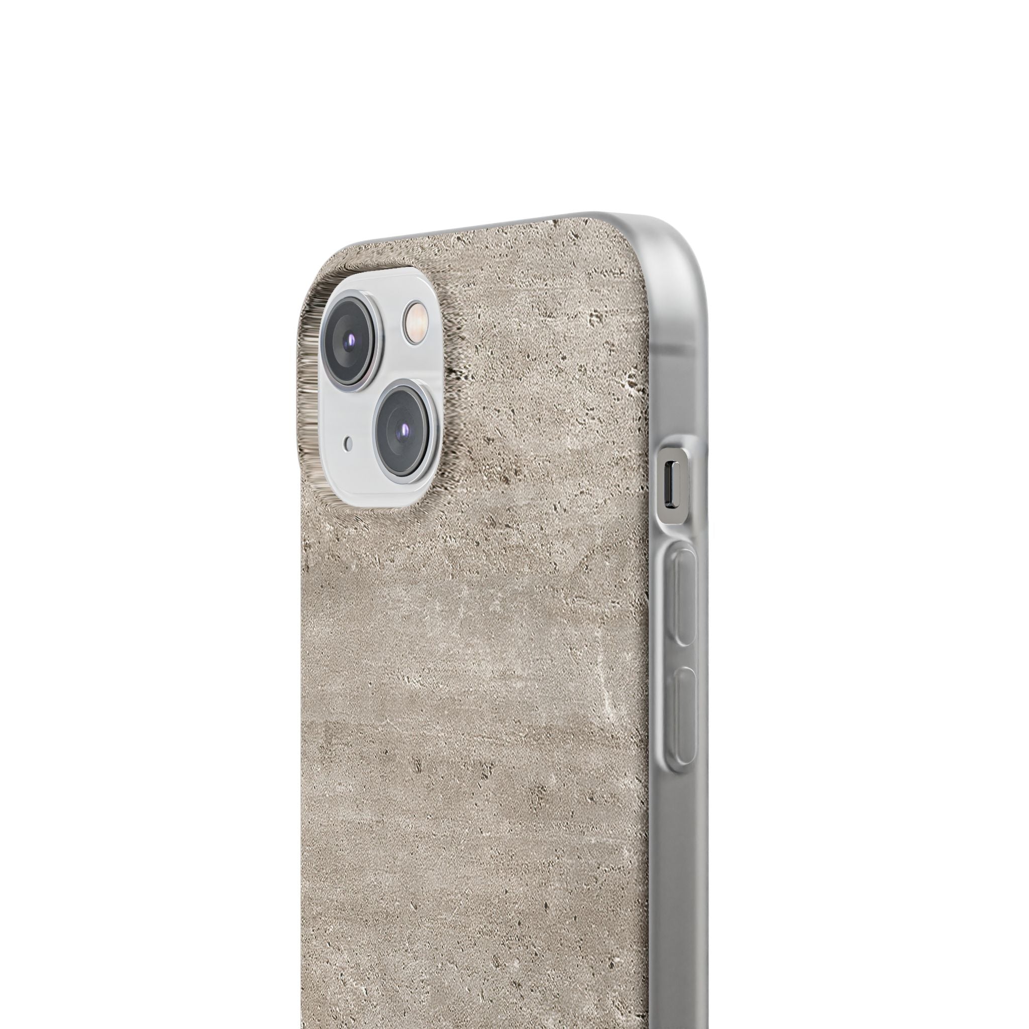 Grey Lite Phone Case for iPhone - Brutalist Stone Grit