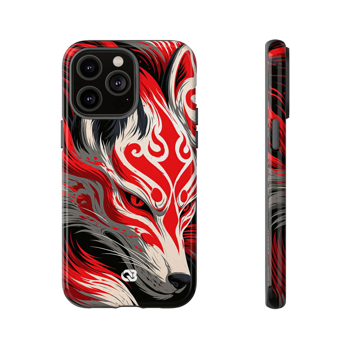 Crimson Kitsune Spirit · Tough Phone Case for iPhone · Red