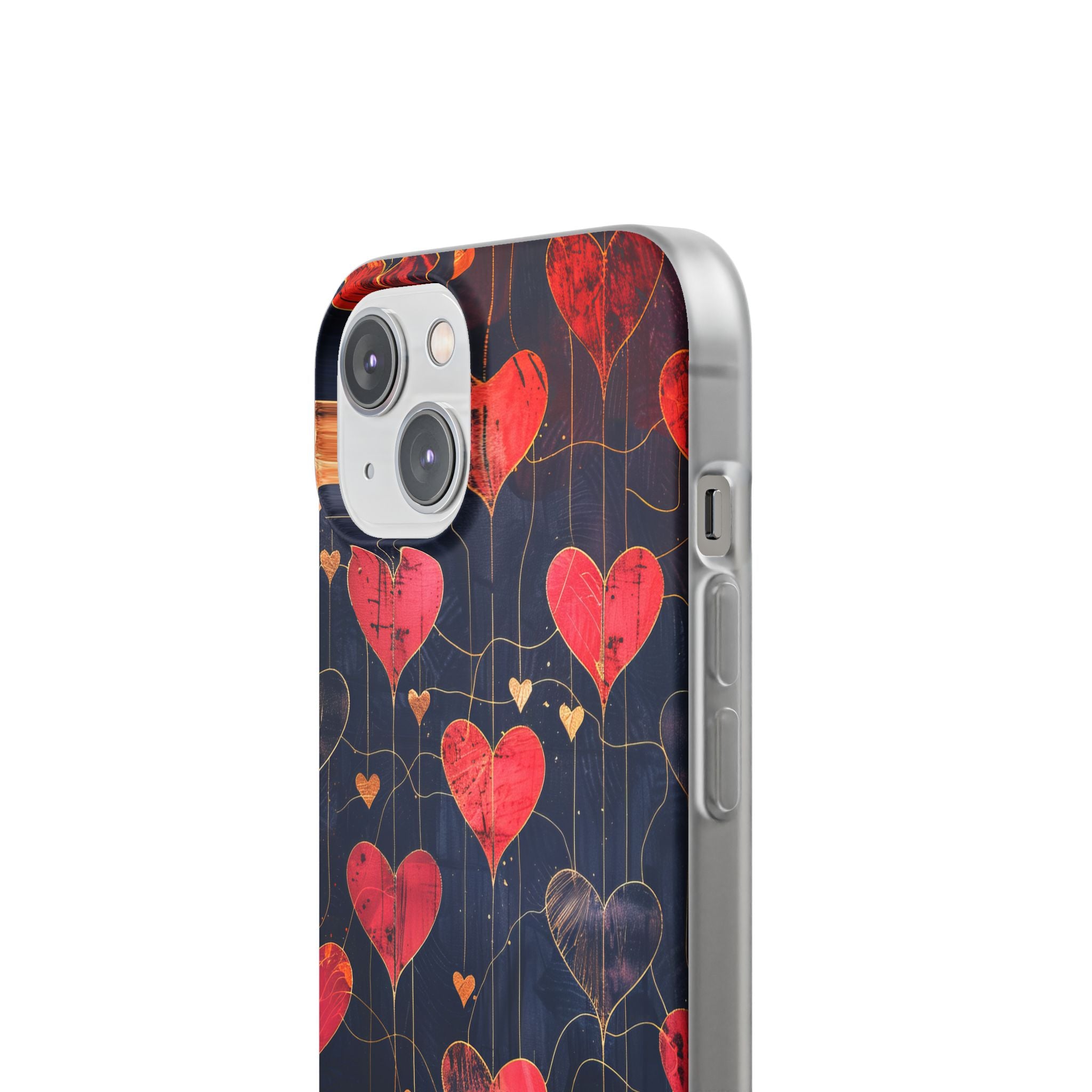 Golden Hearts Network iPhone 14 Cover - Blød