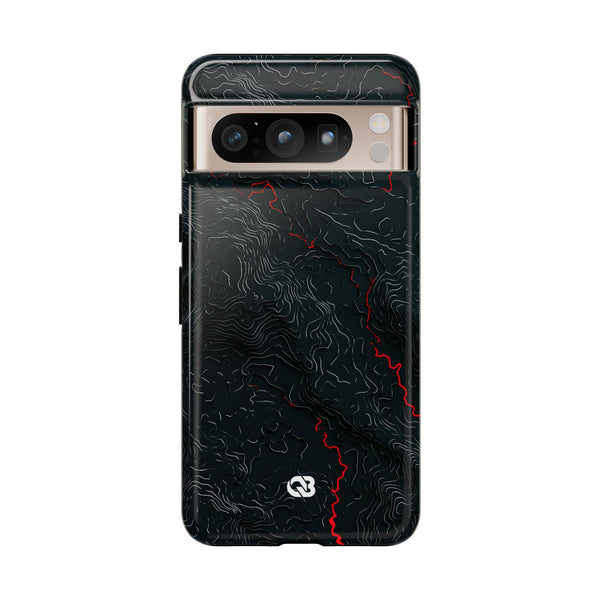 Crimson Rift · Tough Phone Case for Pixel · Black