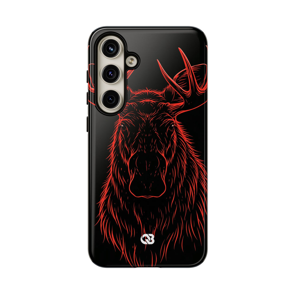 Crimson Horizon Moose · Tough Phone Case for Samsung · Black