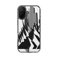 White Impact MagSafe Phone Case for iPhone - Shattered Vector Spire