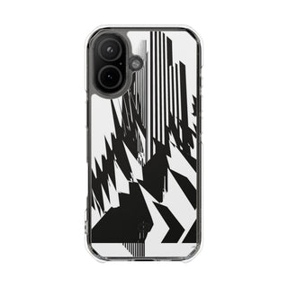 White Impact MagSafe Phone Case for iPhone - Shattered Vector Spire