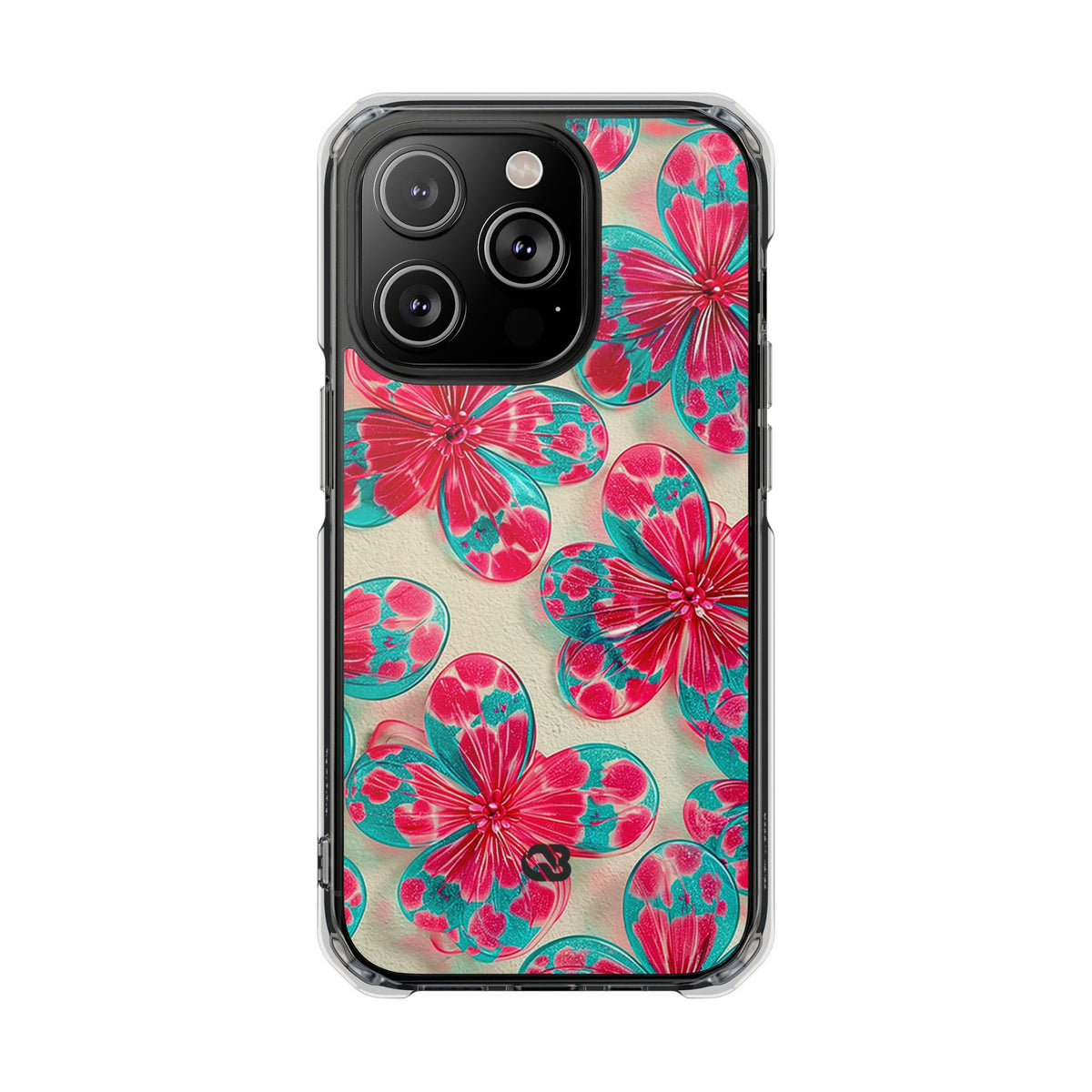 Lucite Jelly Bloom · Clear Impact Magnetic Phone Case for iPhone · Pink