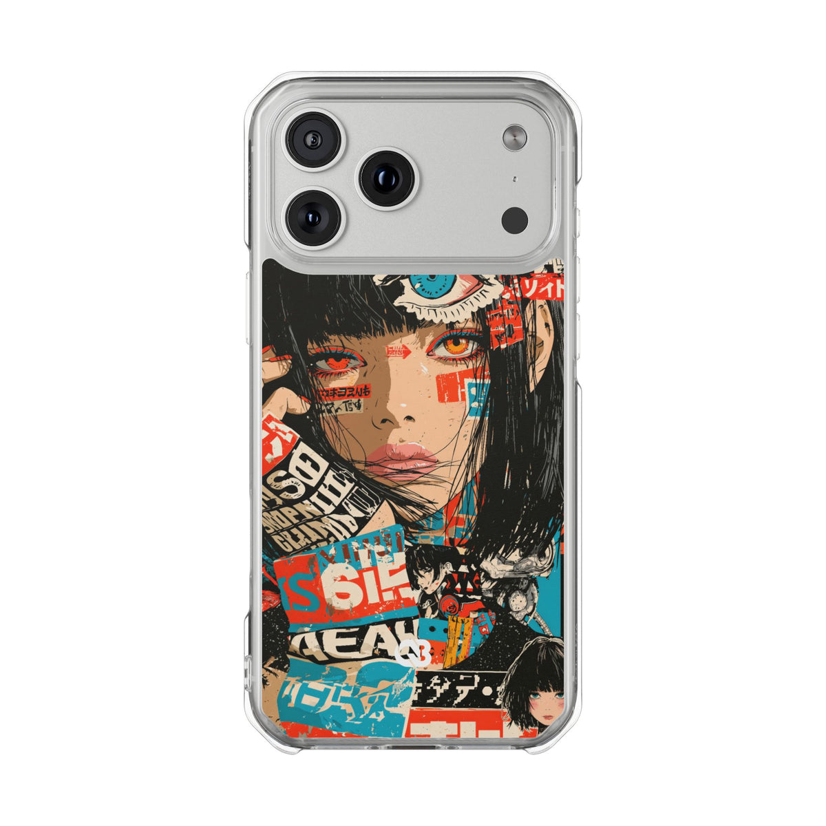 Shibuya Street Collage · Clear Impact Magnetic Phone Case for iPhone · Red