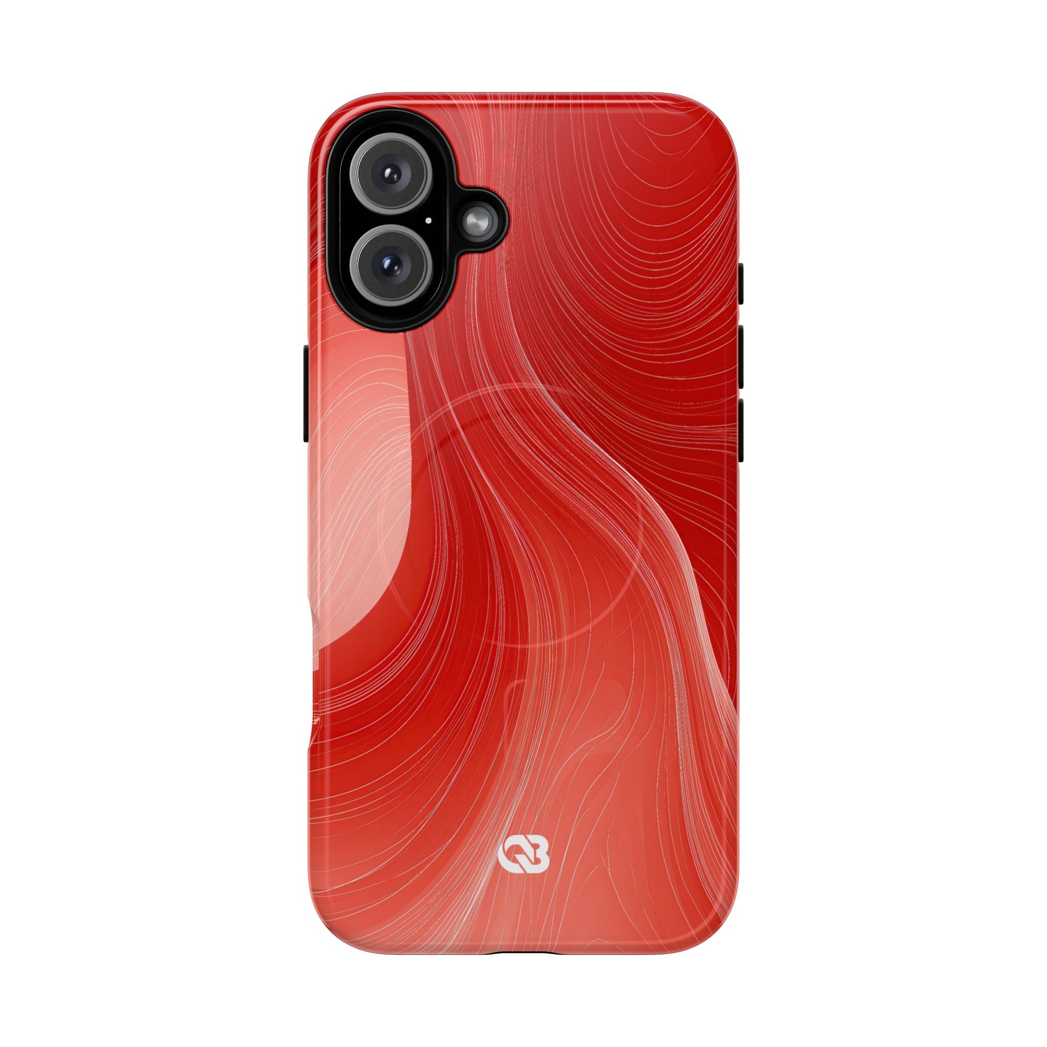 Red Tough 2.0 Magsafe Phone Case for iPhone - Crimson Silk Strands