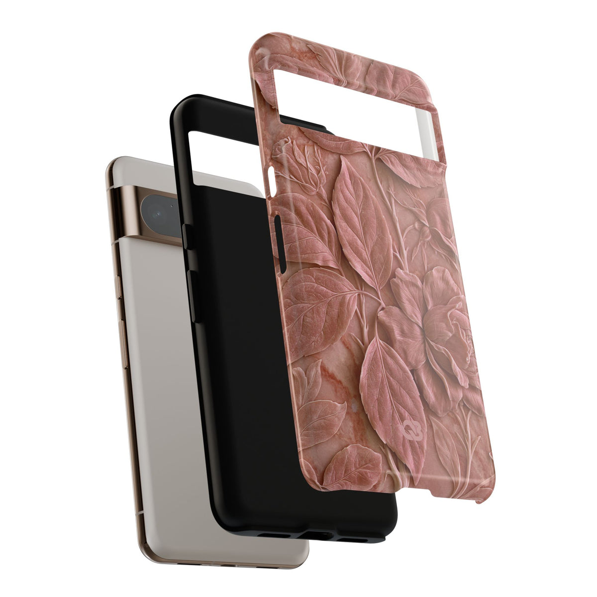 Blush Rose Relief · Tough Phone Case for Pixel · Pink
