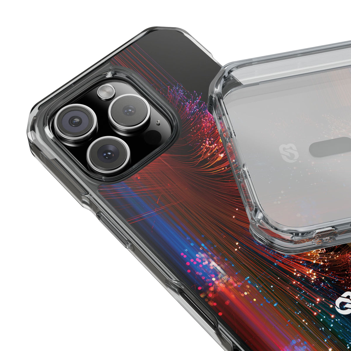 Black Impact MagSafe Phone Case for iPhone - Cyber Optic Streak