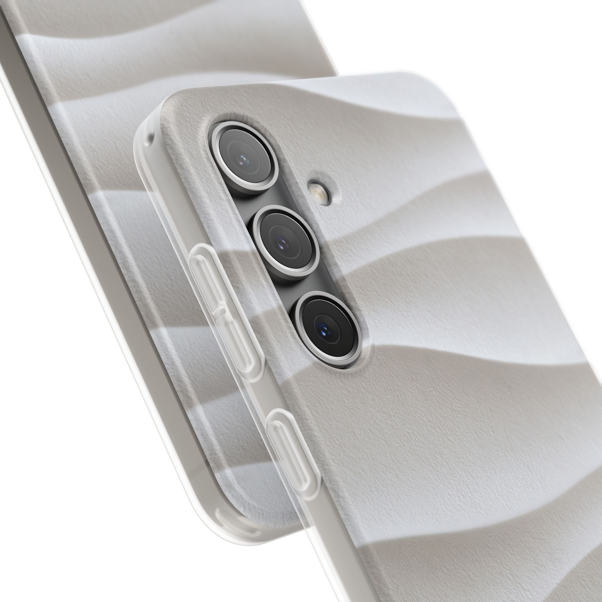 White Lite Phone Case for Samsung - Arctic Flow Ridges