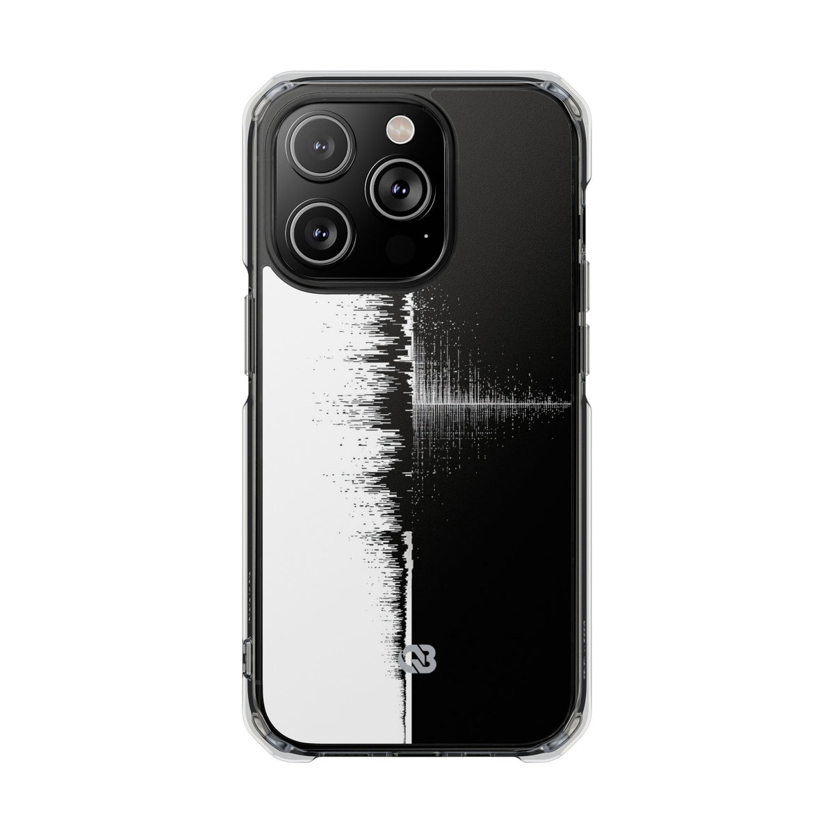 Black Impact MagSafe Phone Case for iPhone - Static Signal Split