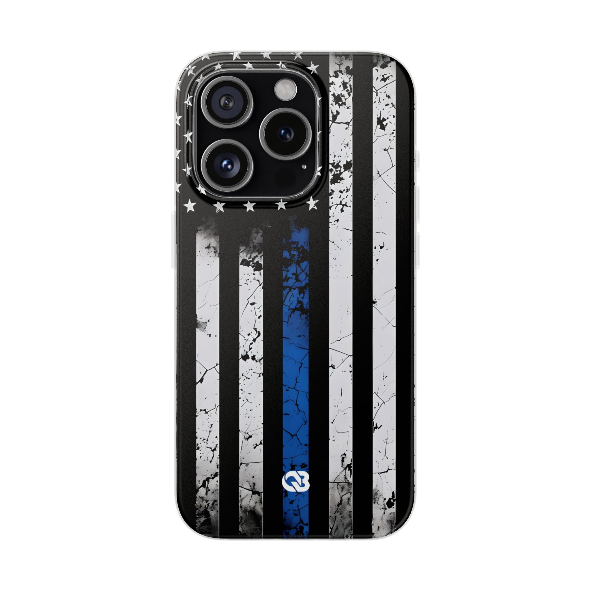 Gritty Cobalt Flag · Soft Phone Case for iPhone