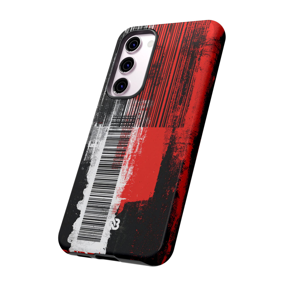 Distorted Barcode · Tough Phone Case for Samsung · Black
