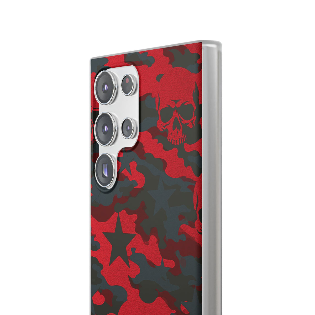 Crimson Skull Camo · Lite Phone Case for Samsung · Red